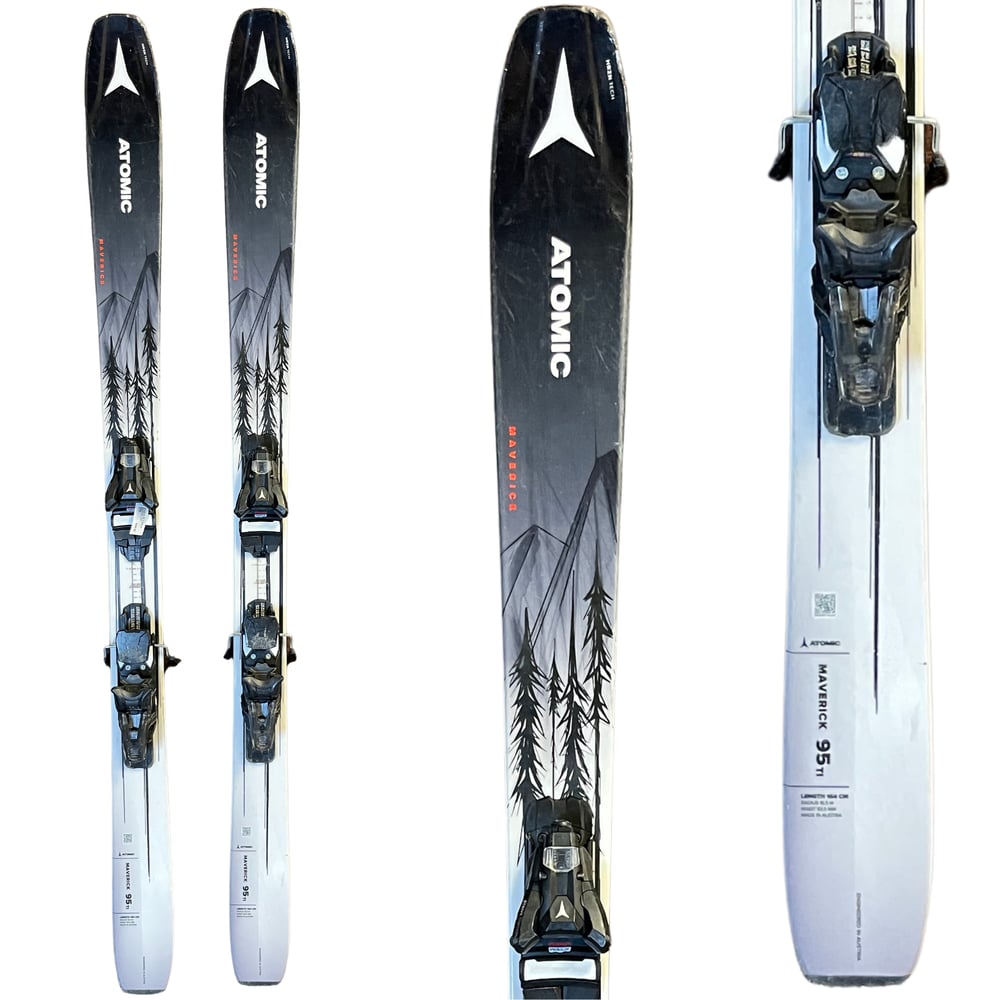 Atomic Maverick 95 Ti Skis w/ Bindings - USED