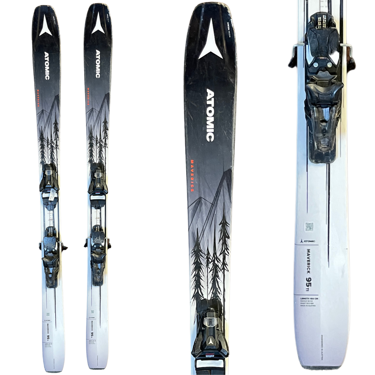 Atomic Maverick 95 Ti Skis w/ Bindings - USED