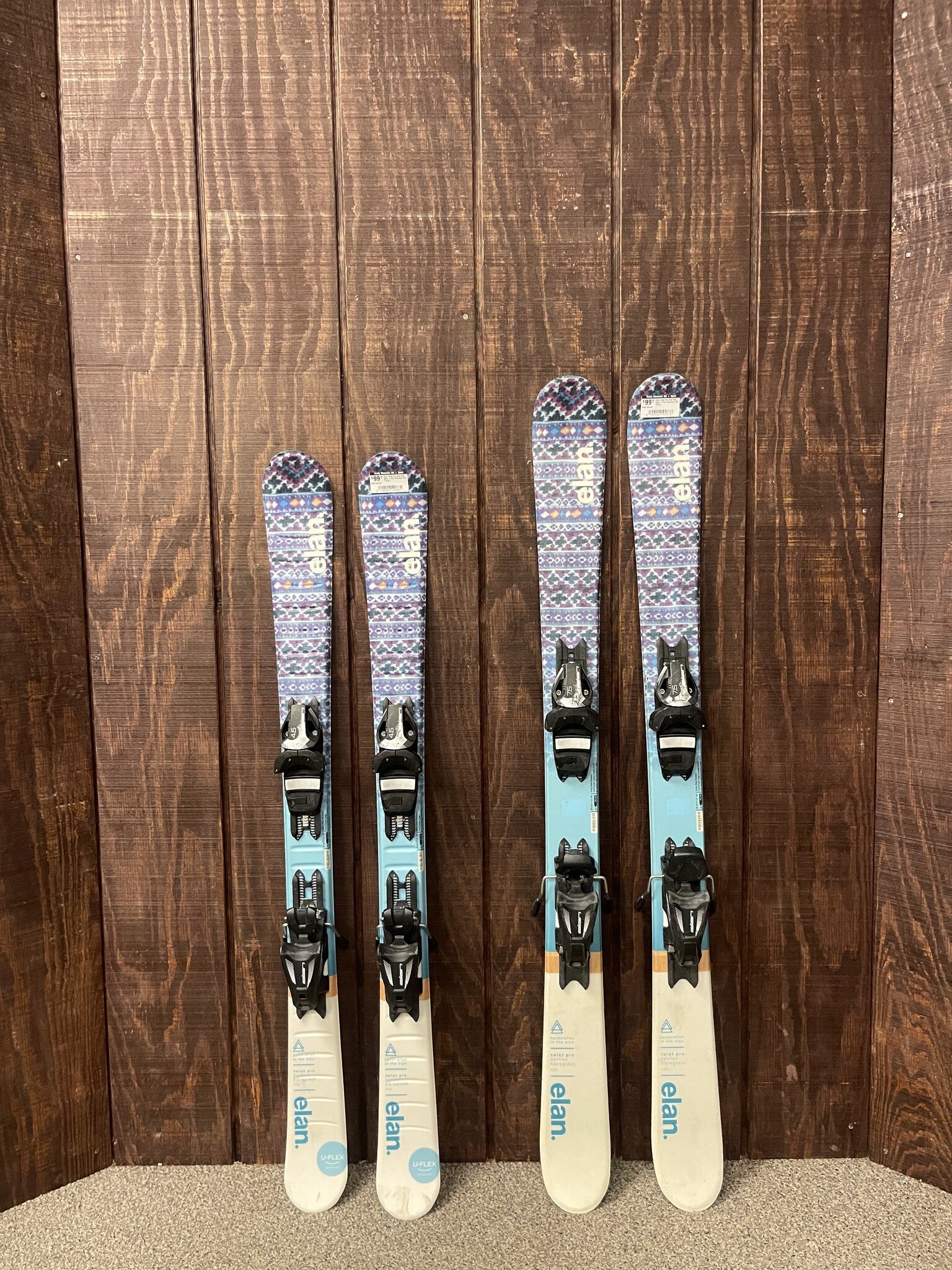 Elan Twist Pro Kids Skis, Blue + Elan Bindings – Rocky Mountain