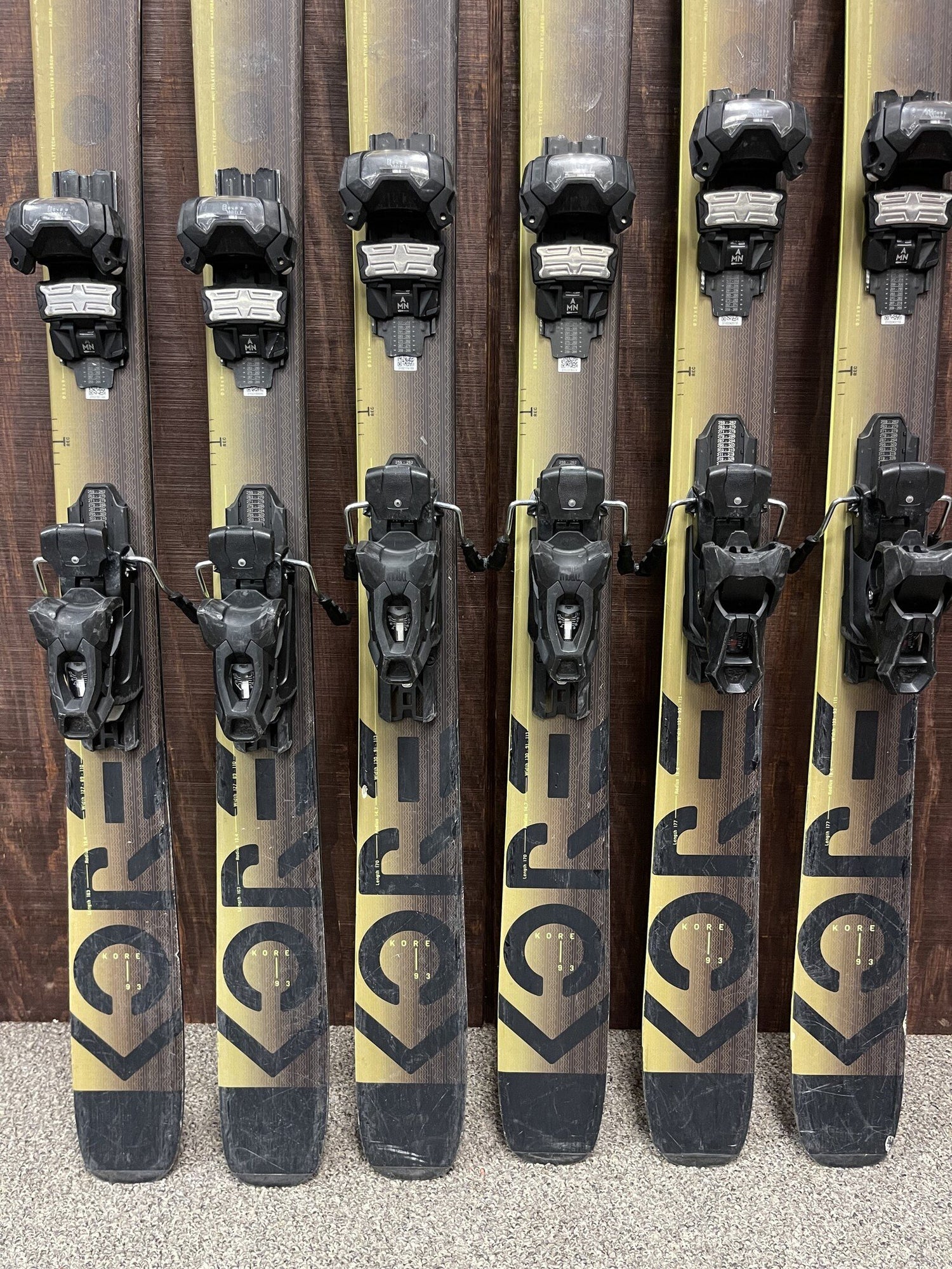 Used 2023 Head Kore 93 Skis + Attack 11 Bindings