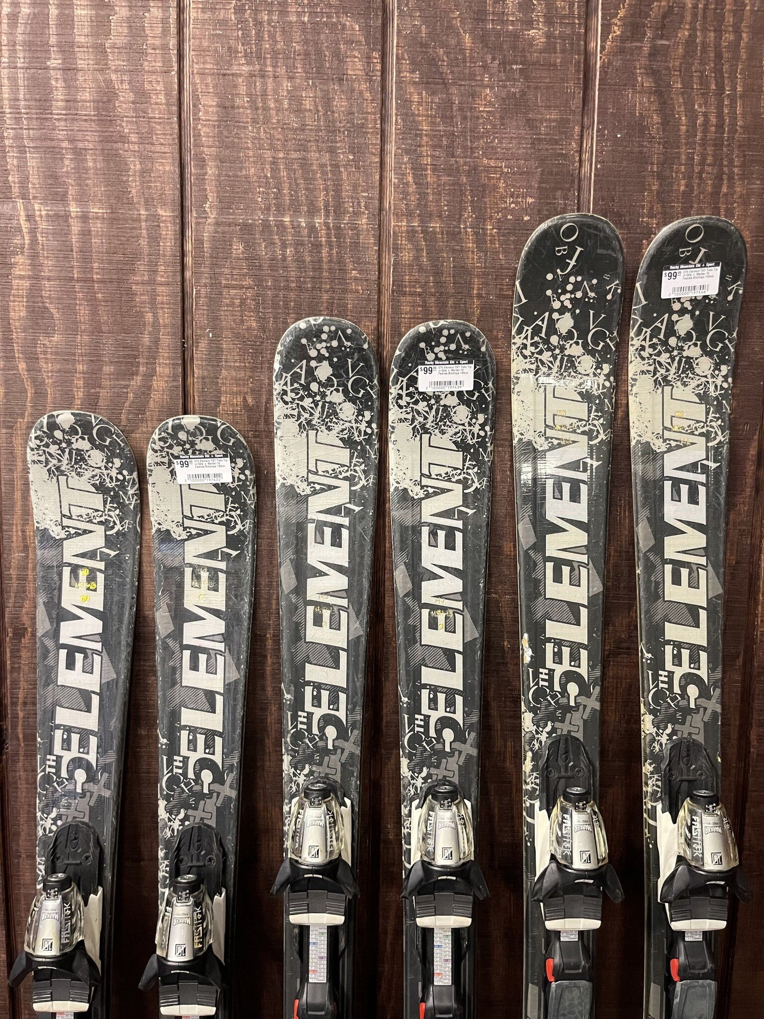 5Th Element TXT Twin Tip Jr Skis + Marker 10 Fastrak Bindings