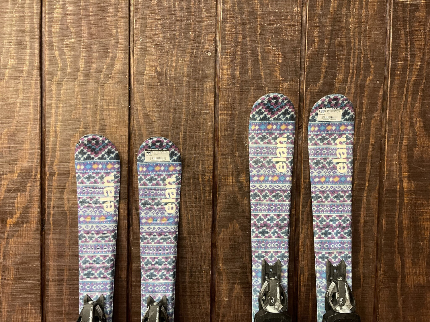 Elan Twist Pro Kids Skis, Blue + Elan Bindings