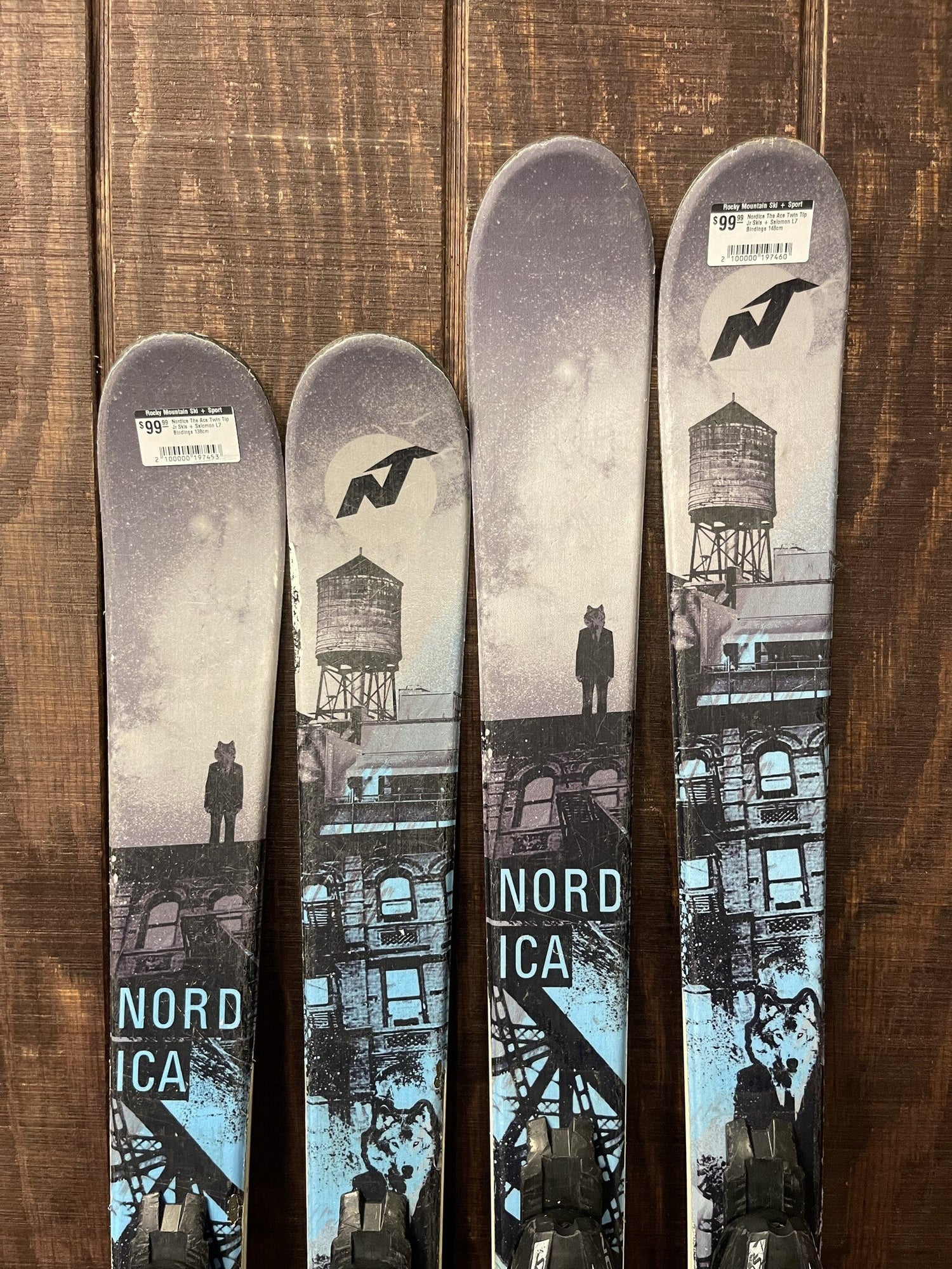 Nordica The Ace Twin Tip Jr Skis + Salomon L7 Bindings