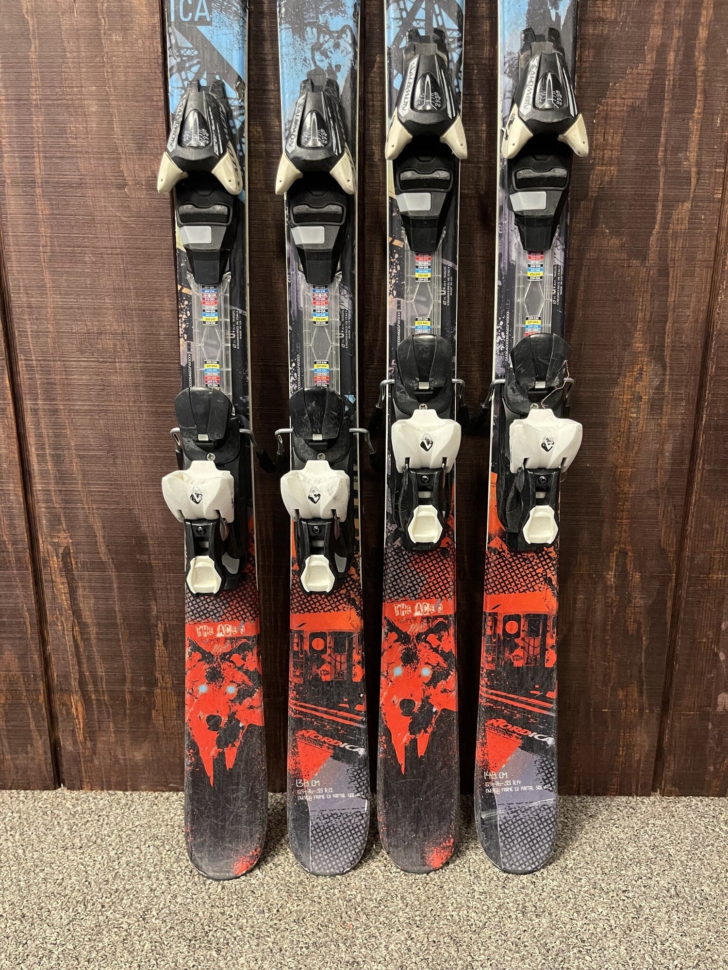 Nordica The Ace Twin Tip Jr Skis + Salomon L7 Bindings