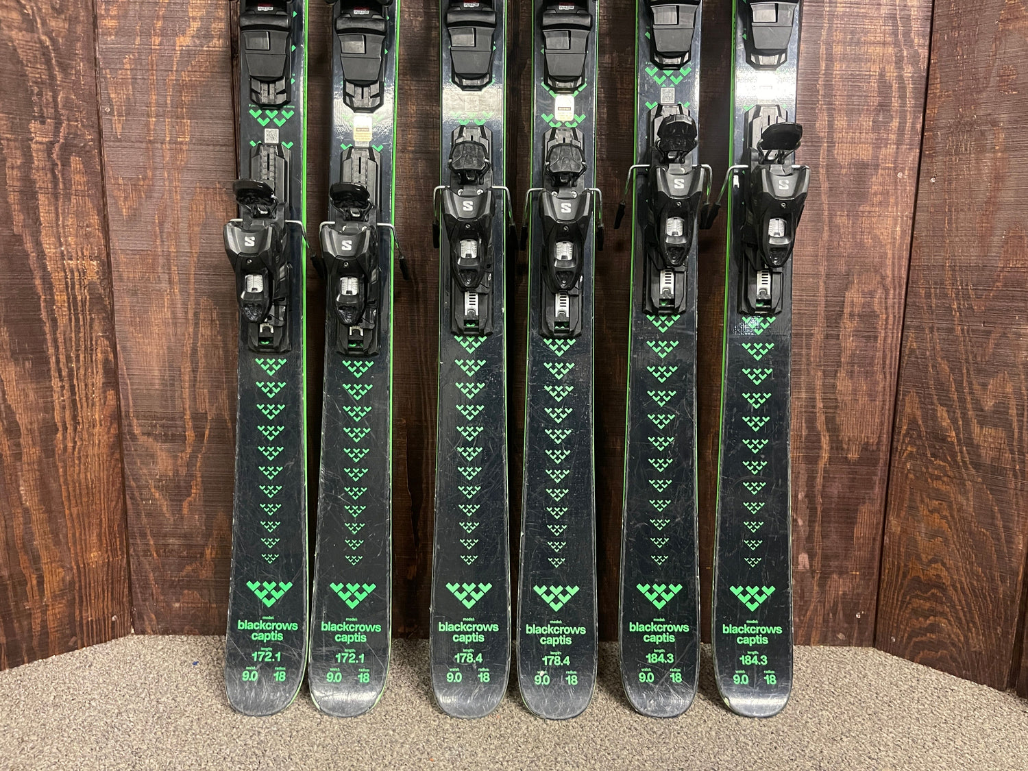 Used 2024 Black Crows Captis Skis + Salomon M10 Bindings