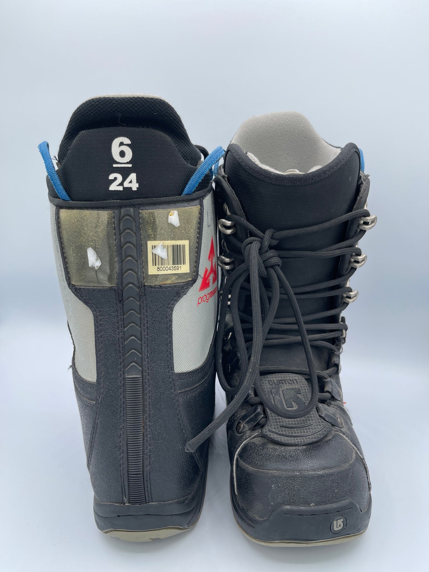 Burton Progression Mens Lace Up Snowboard Boots, Size 6, FINAL SALE