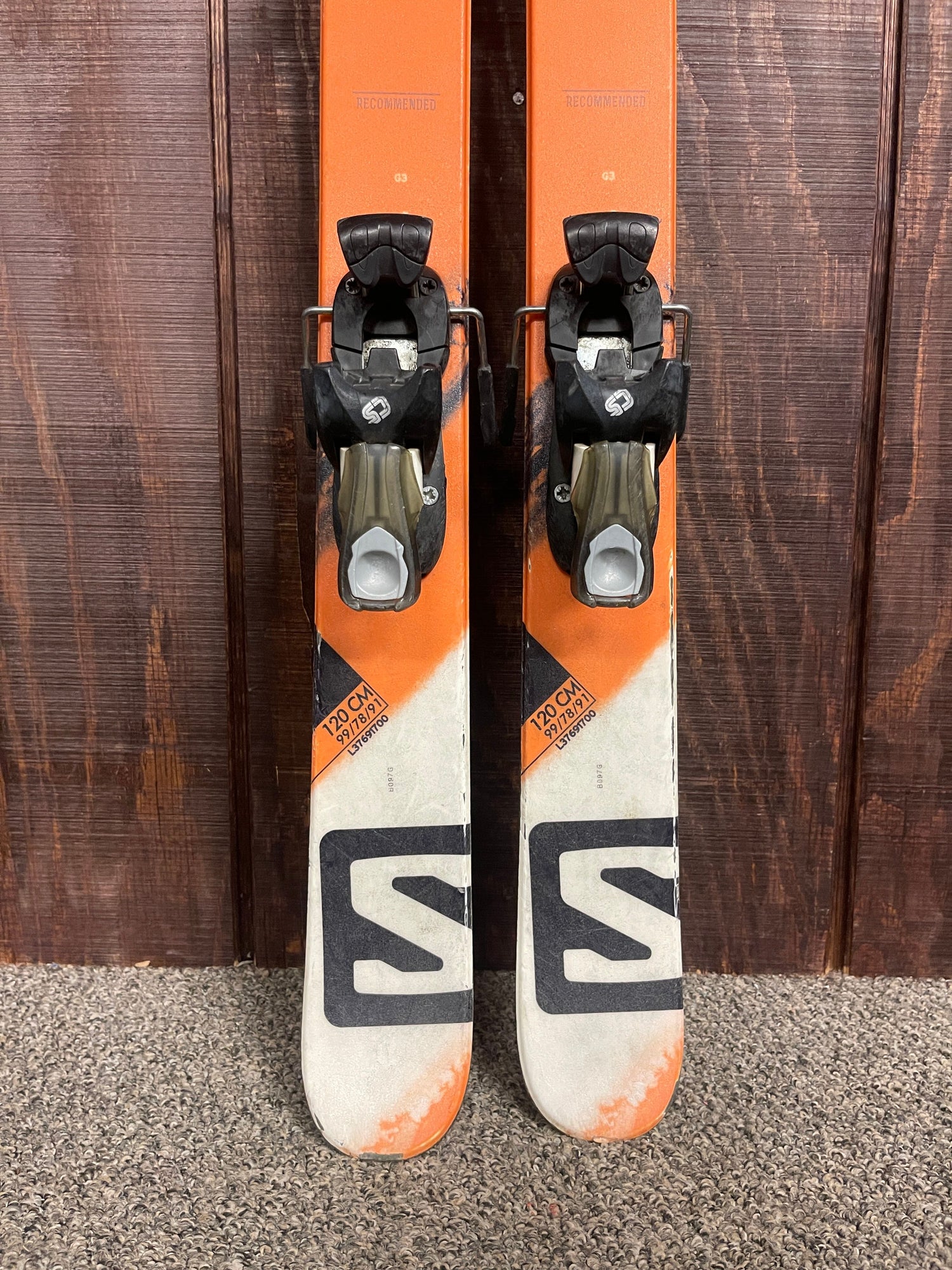 Salomon NFX Kids Twin Tip Skis + C5 Bindings, 120cm