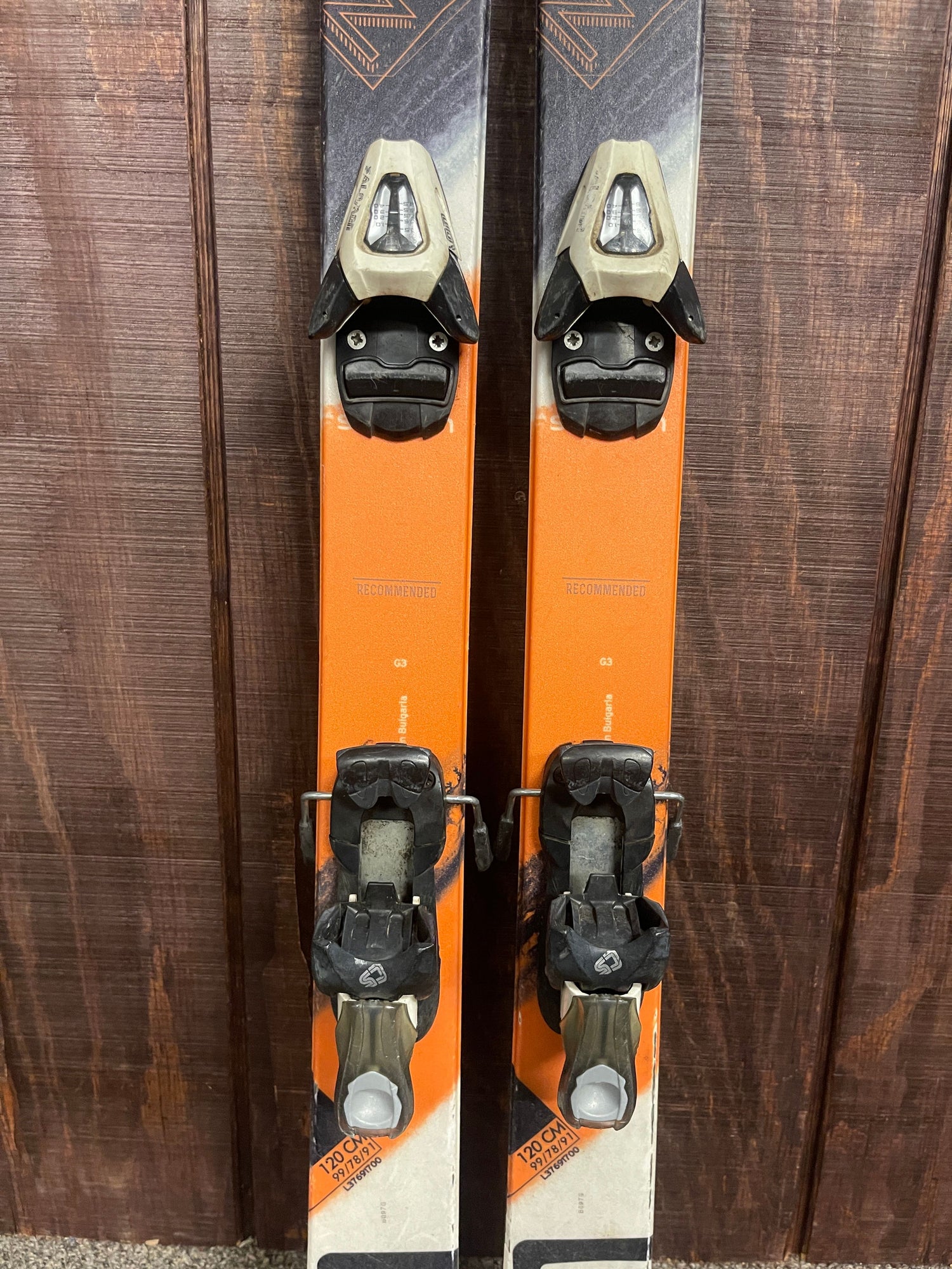Salomon NFX Kids Twin Tip Skis + C5 Bindings, 120cm
