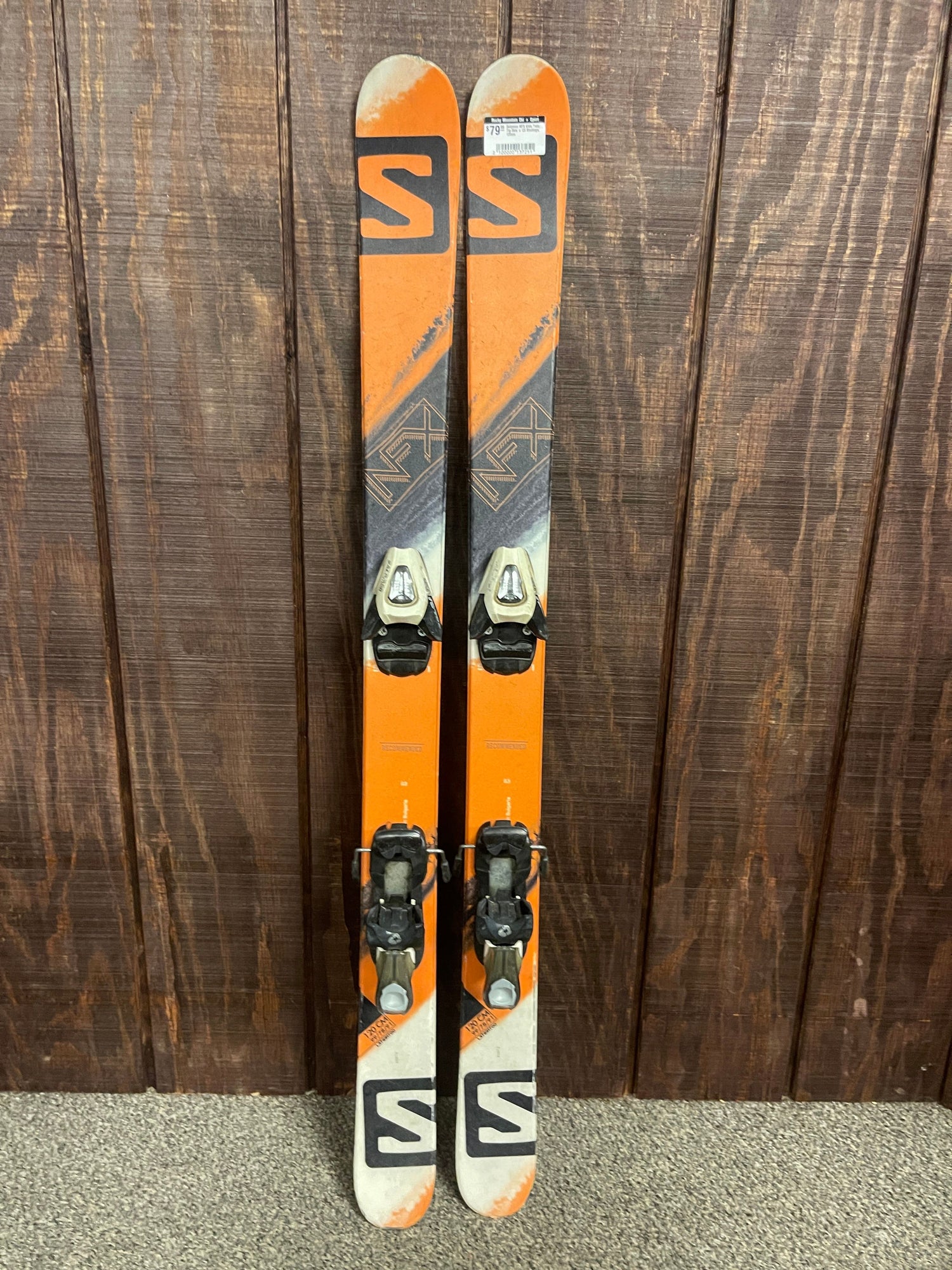 Salomon NFX Kids Twin Tip Skis + C5 Bindings, 120cm