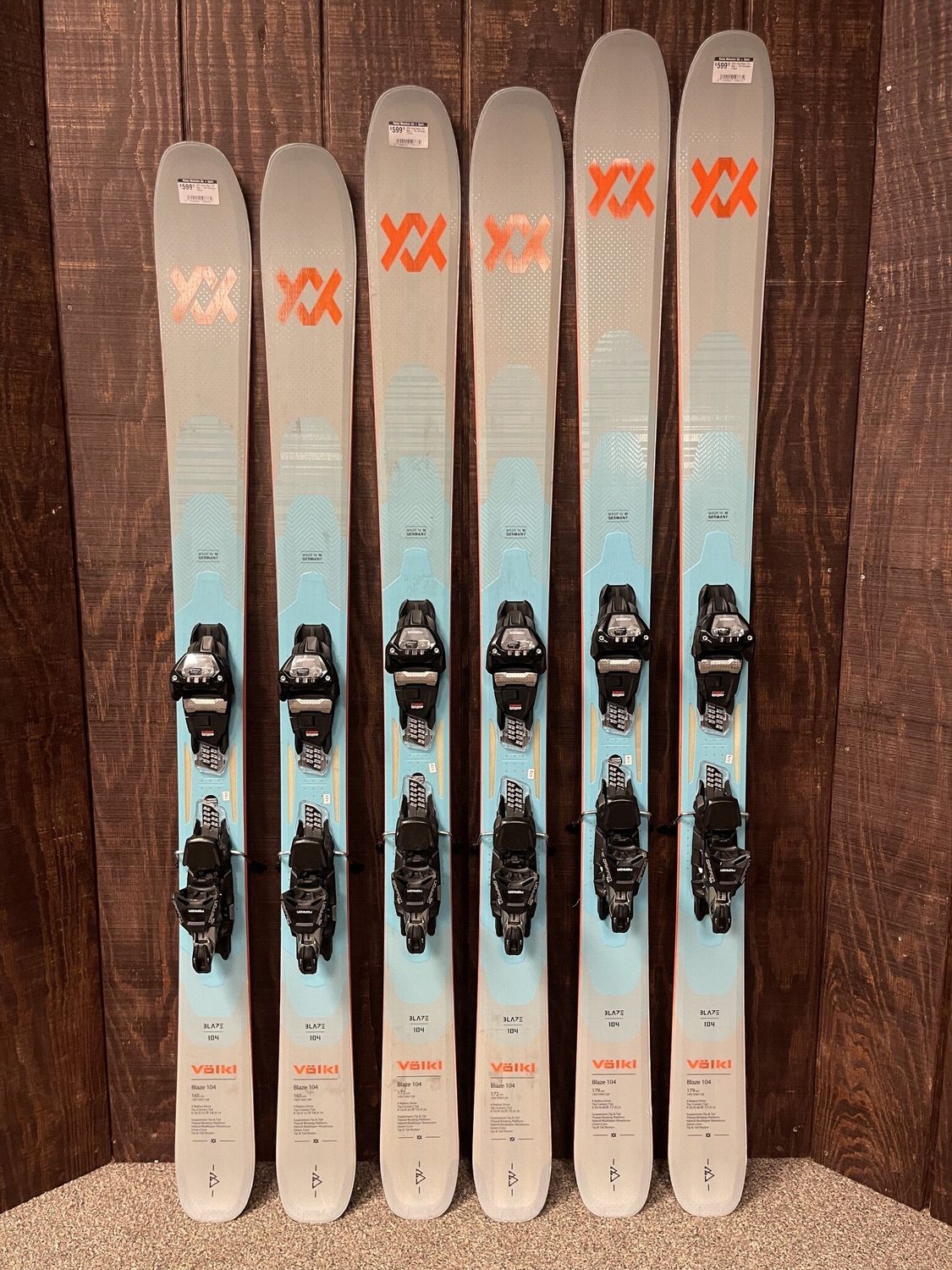 Used 2025 Volkl Blaze 104 Skis + TCX Bindings