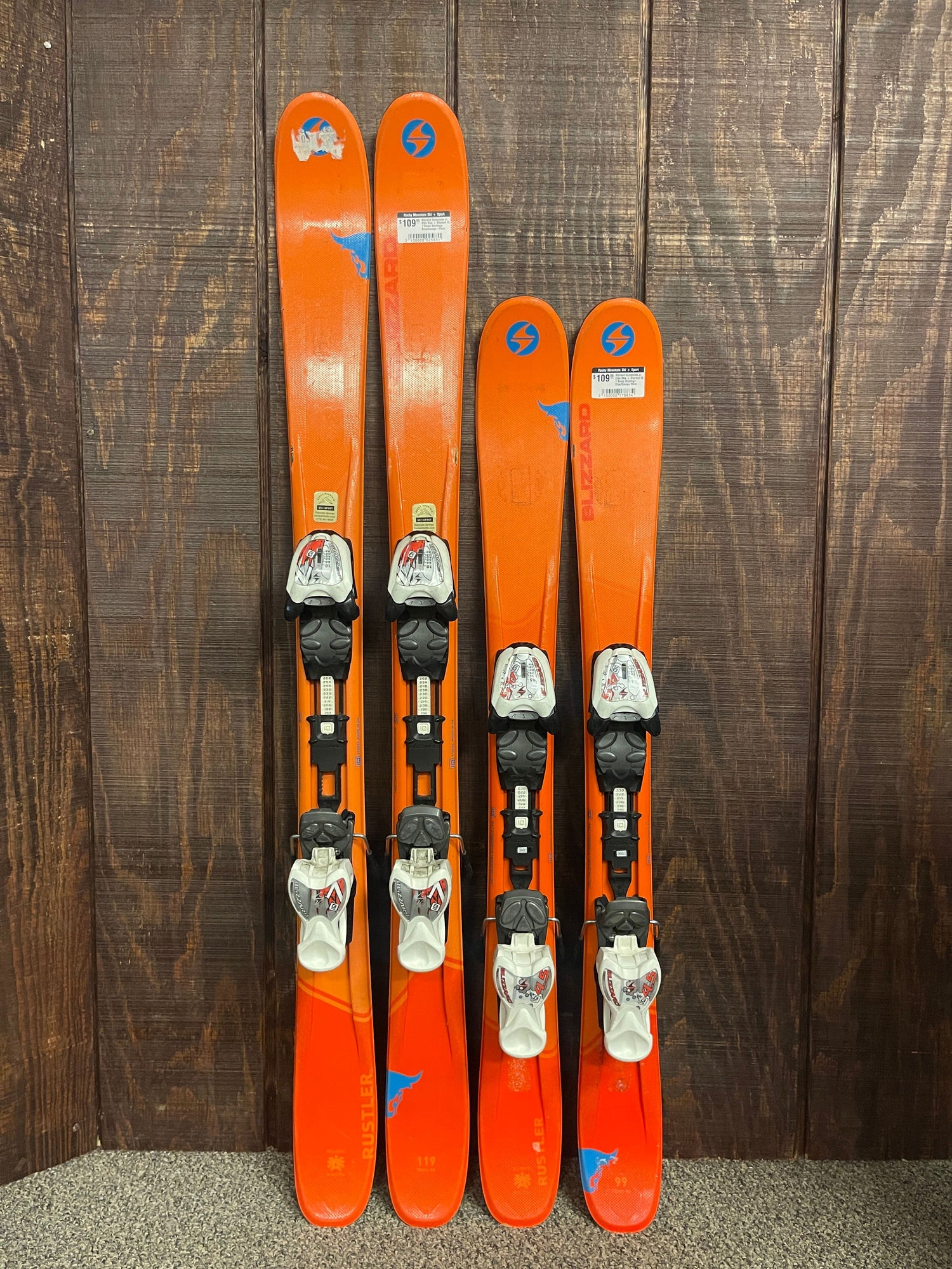 Blizzard Gunsmoke Jr. Kids Skis + Blizzard IQ 7 Demo Bindings