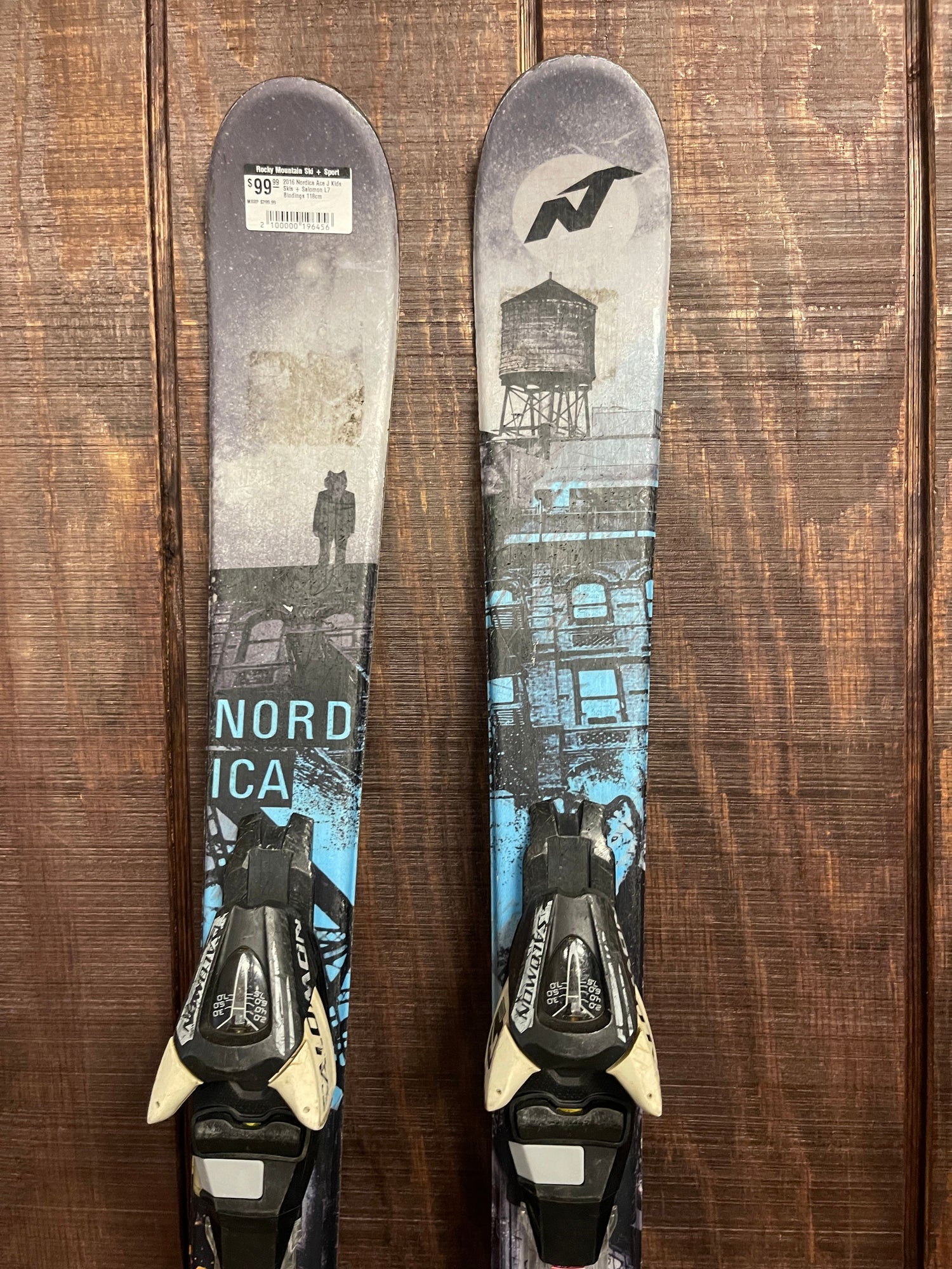 Nordica Ace J Kids Skis + Salomon L7 Bindings