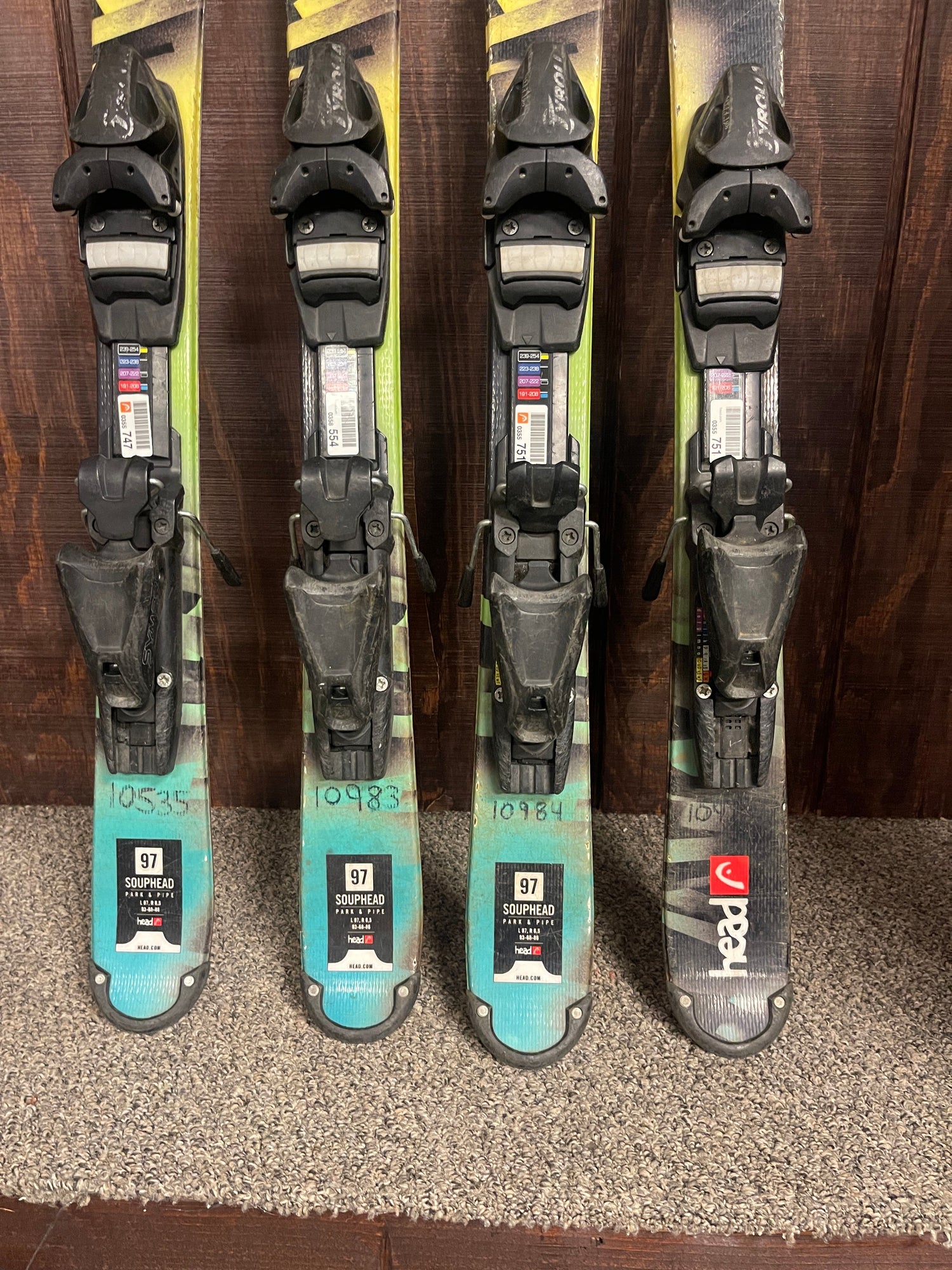 Head Souphead Twin Tip Kids Skis + Tyrolia Bindings