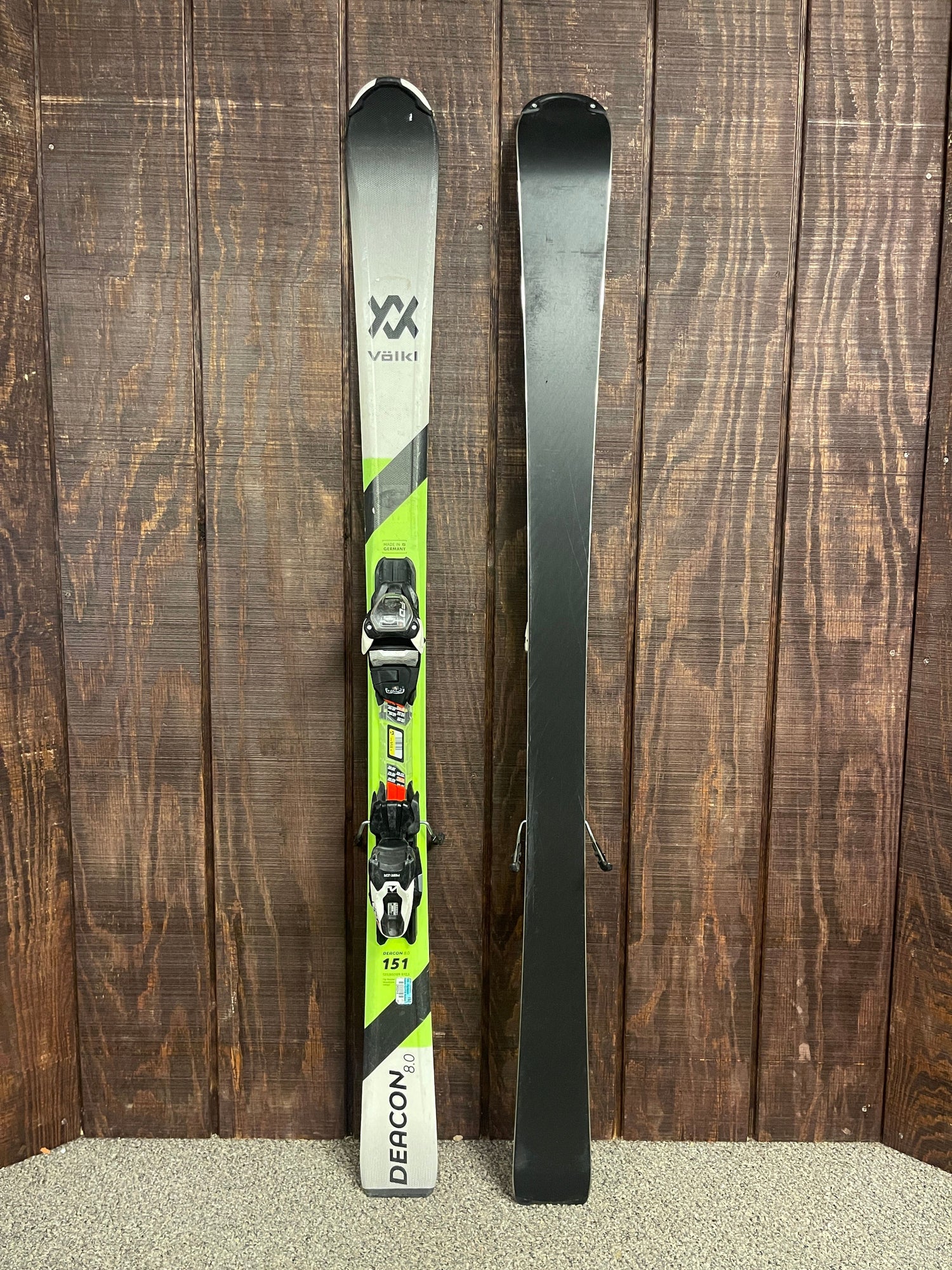Used Volkl Deacon 8.0 Skis + Marker FDT 10 GripWalk Bindings