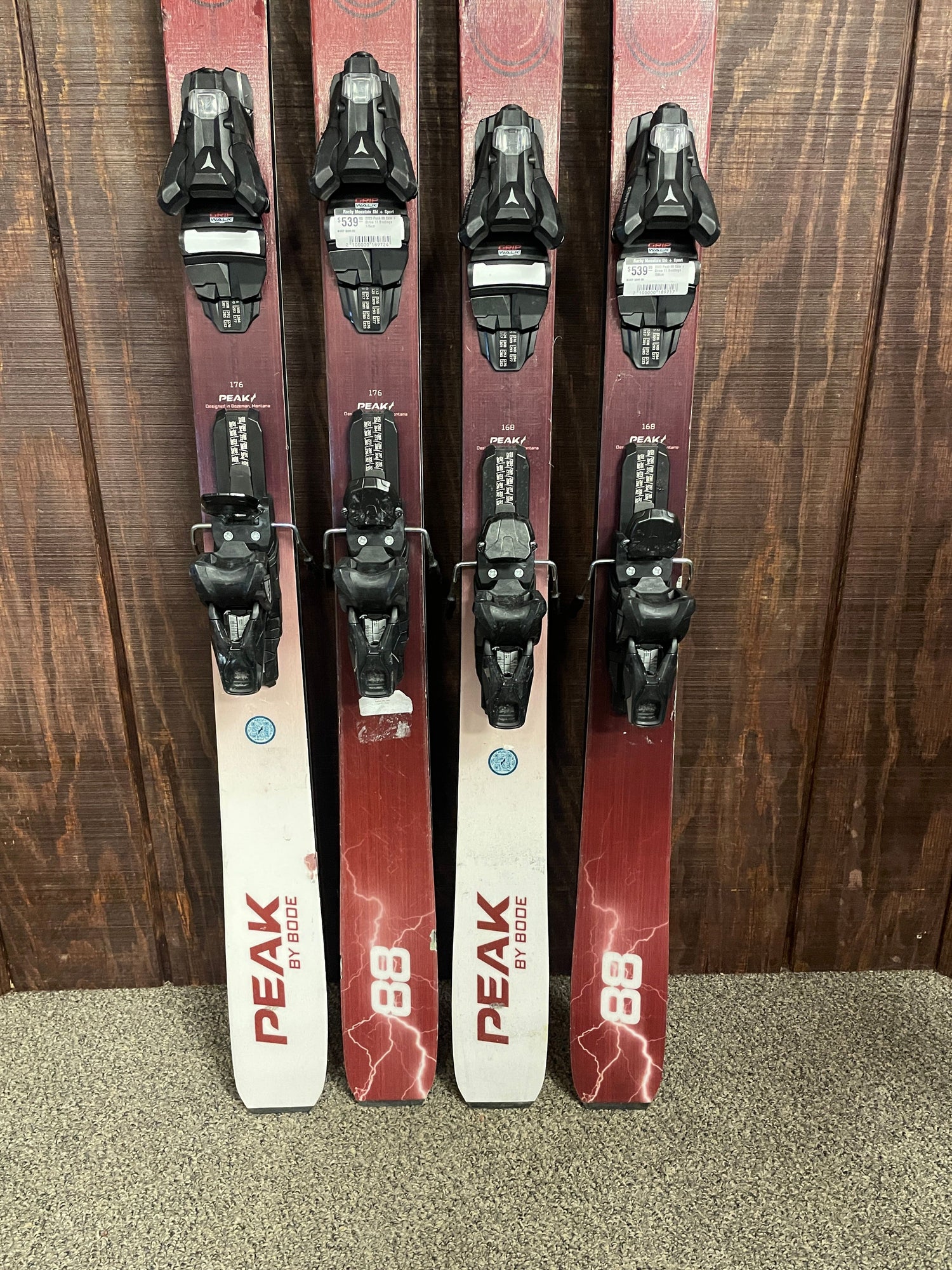 Used 2023 Peak 88 Skis + Strive 11 Bindings