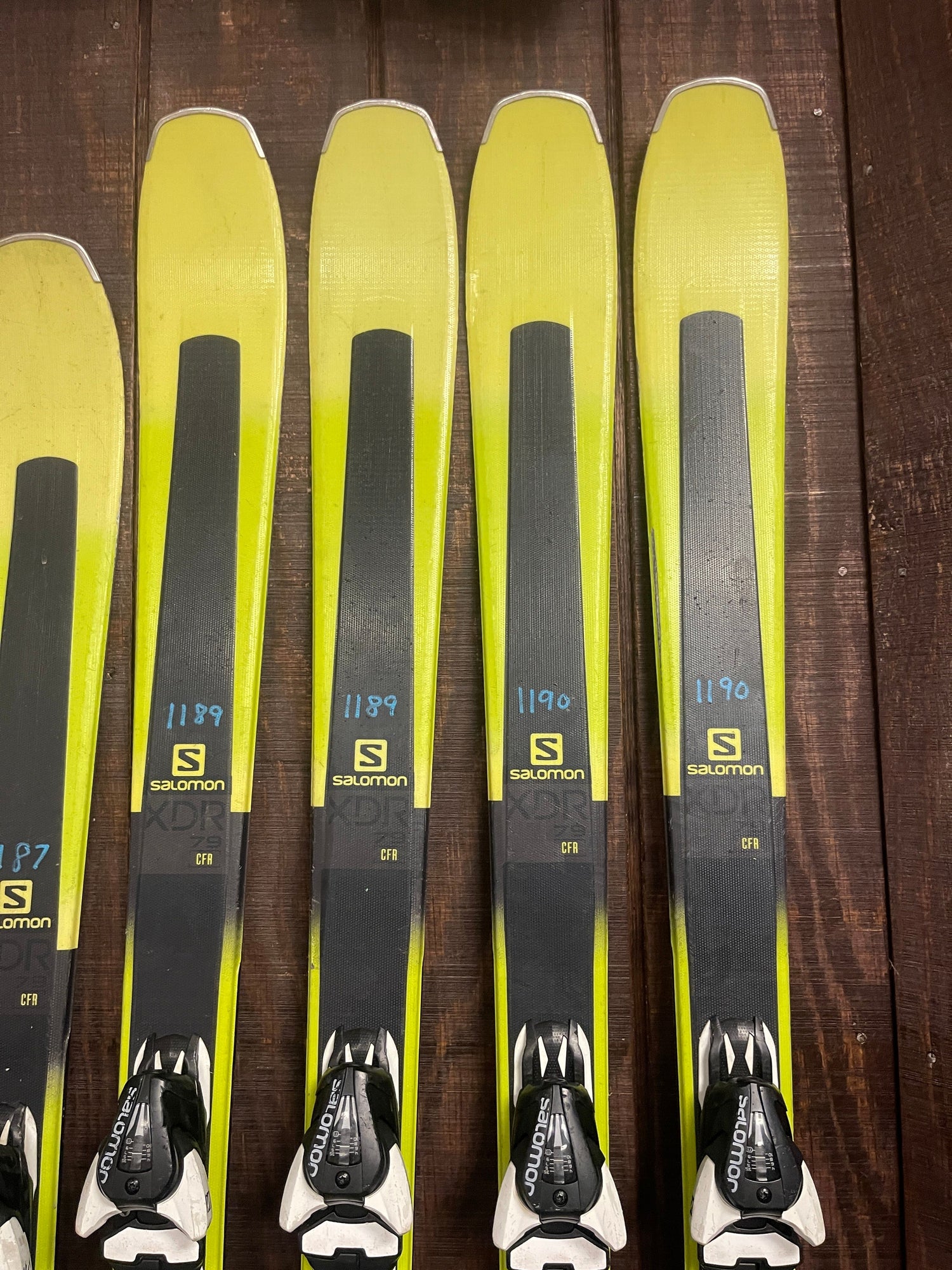 Used Salomon XDR 79 Skis + Mercury 10 Demo Bindings