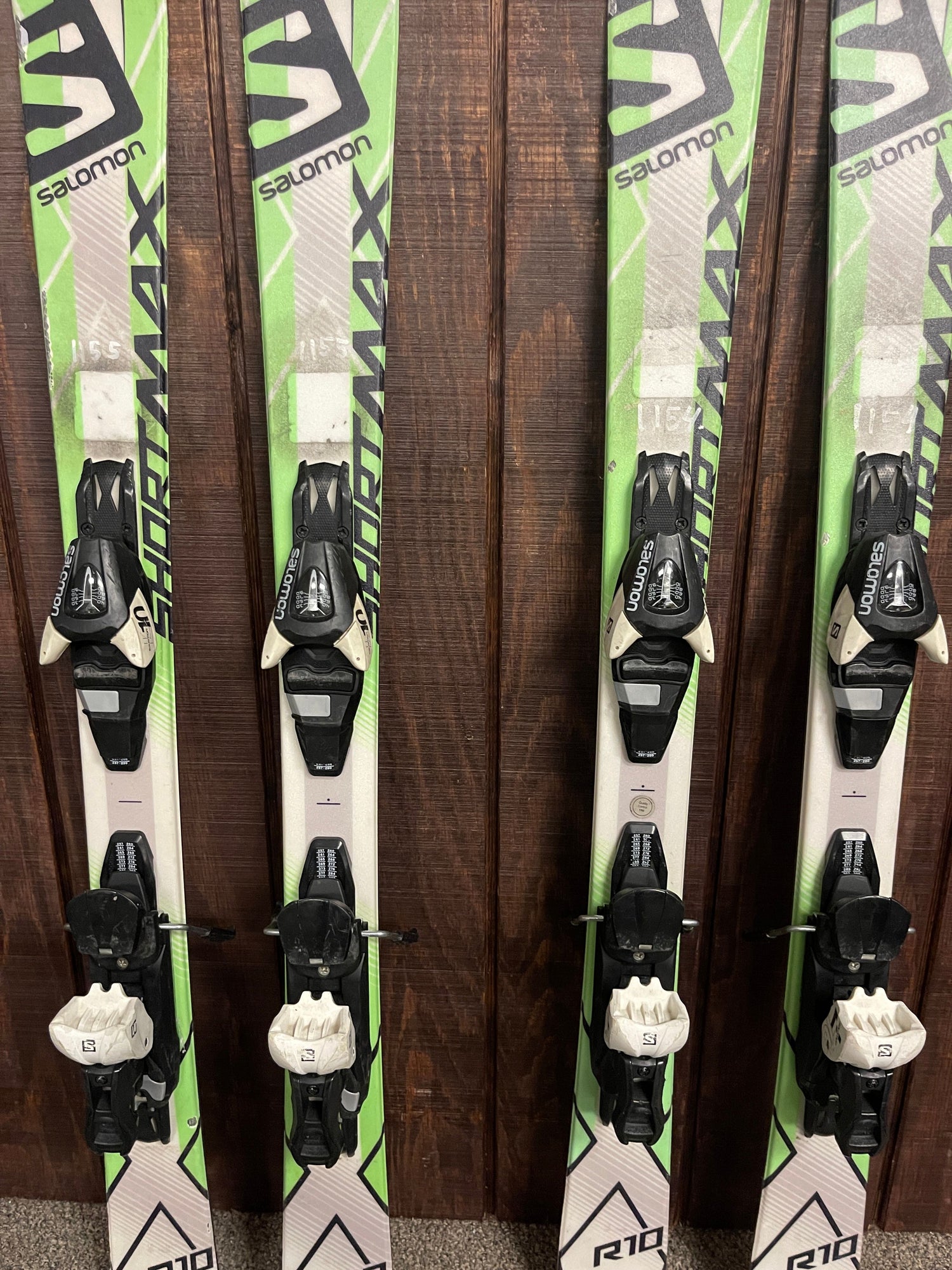 Used Salomon Short Max Skis + L10 Bindings, 120cm