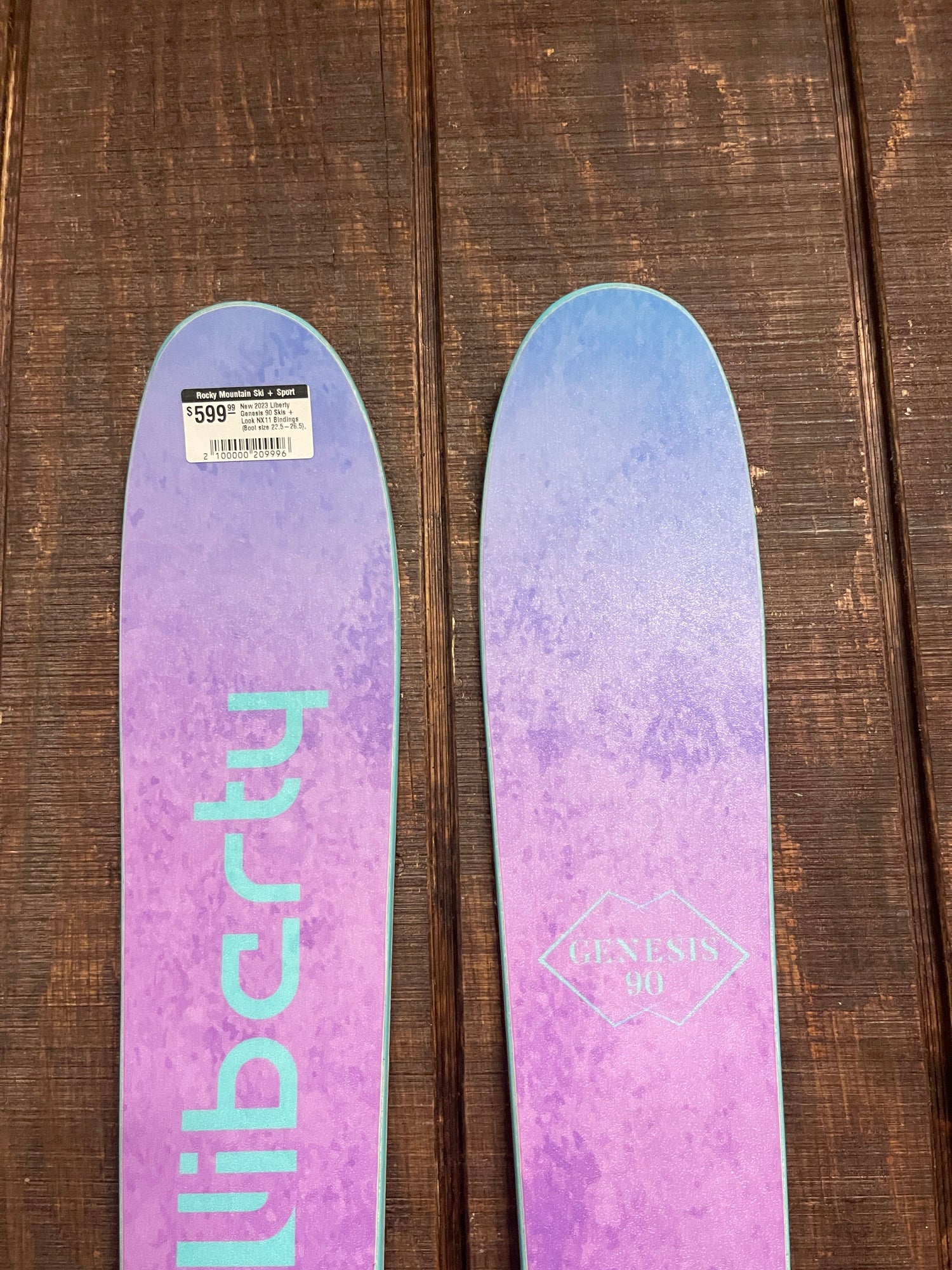 New 2023 Liberty Genesis 90 Skis + Look NX11 Bindings (Boot size 23.5-26.5), 158cm