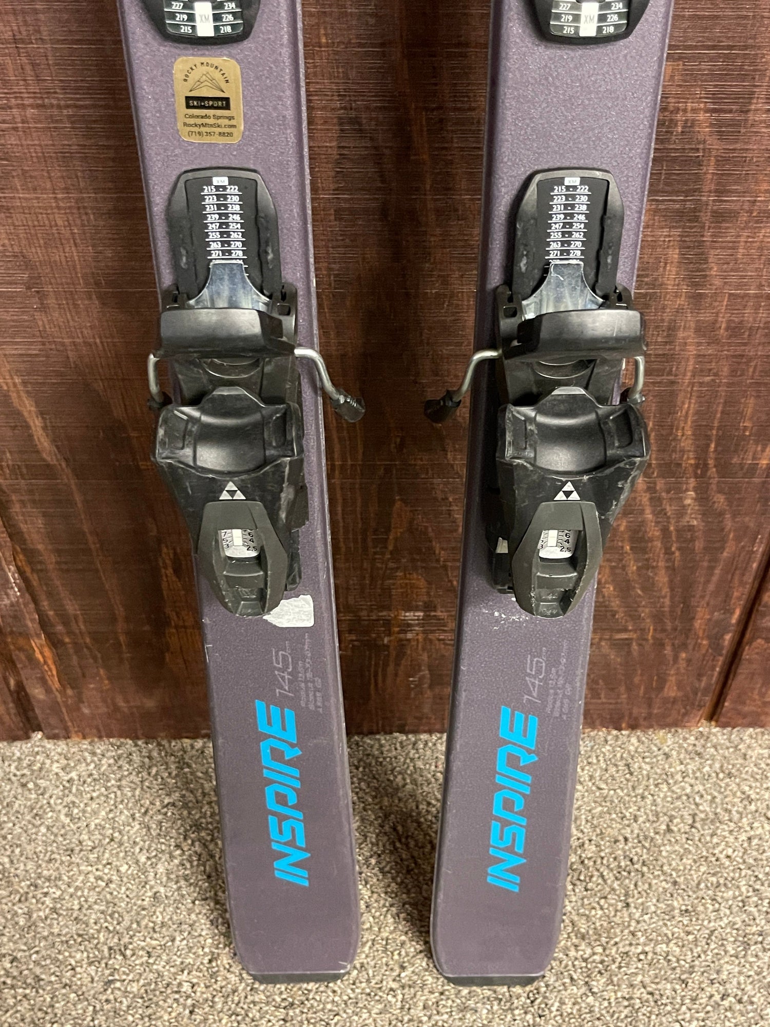 Used 2023 Fischer Inspire Skis + RS9 GripWalk Bindings