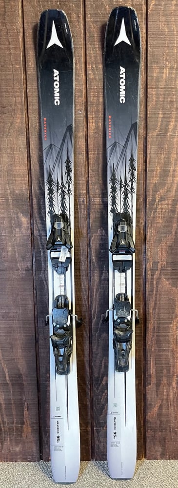 Atomic Maverick 95 Ti Skis w/ Bindings - USED