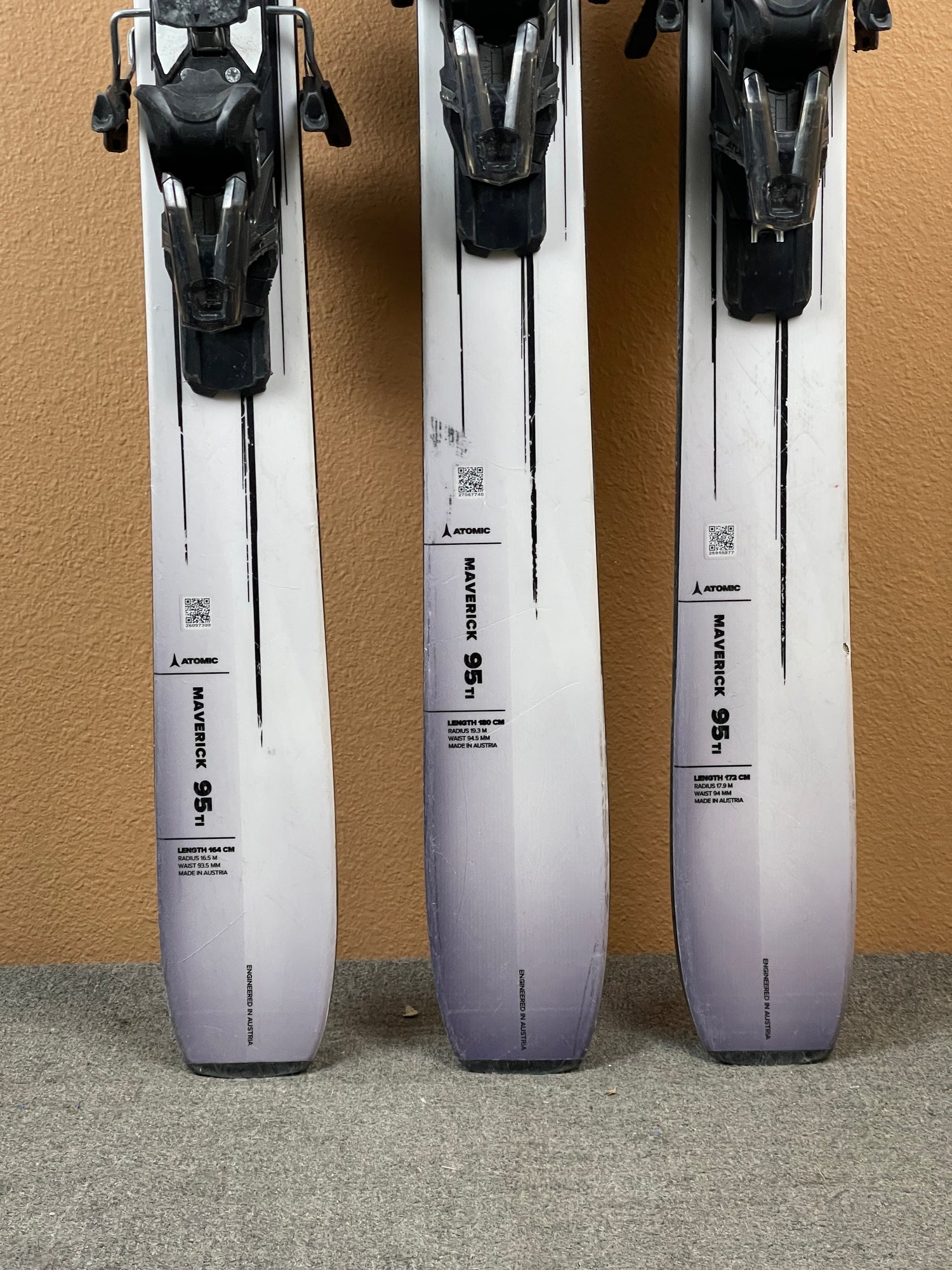 Used 2024 Atomic Maverick 95 Ti + Strive 13 Bindings Skis