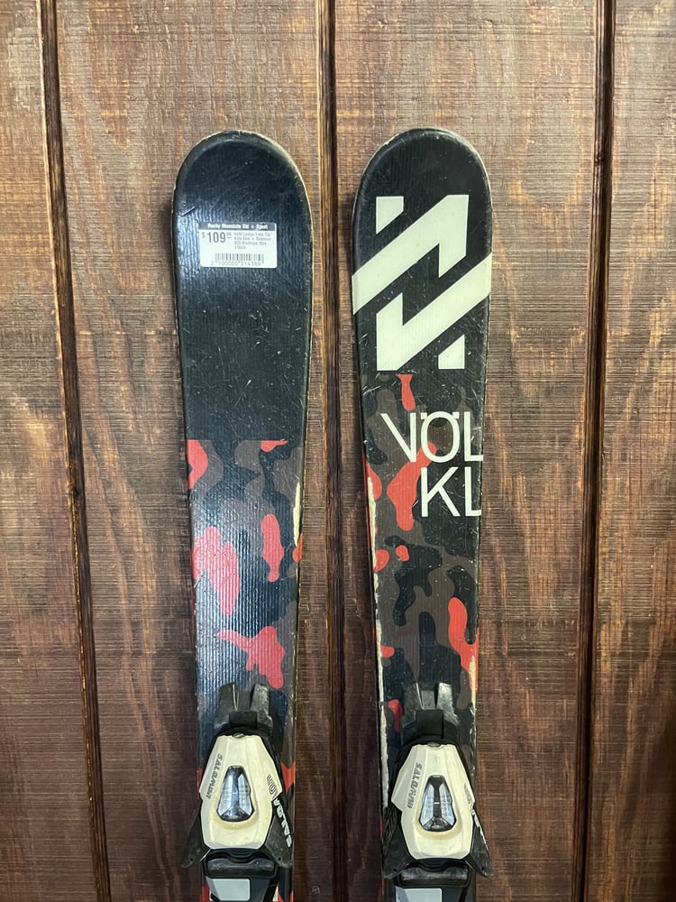 Volkl Ledge Twin Tip Kids Ski w/Bindings - USED