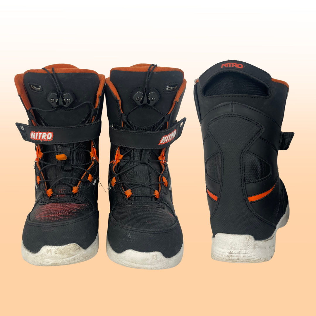 2022 Nitro Rover QLS Kids Snowboard Boots - USED