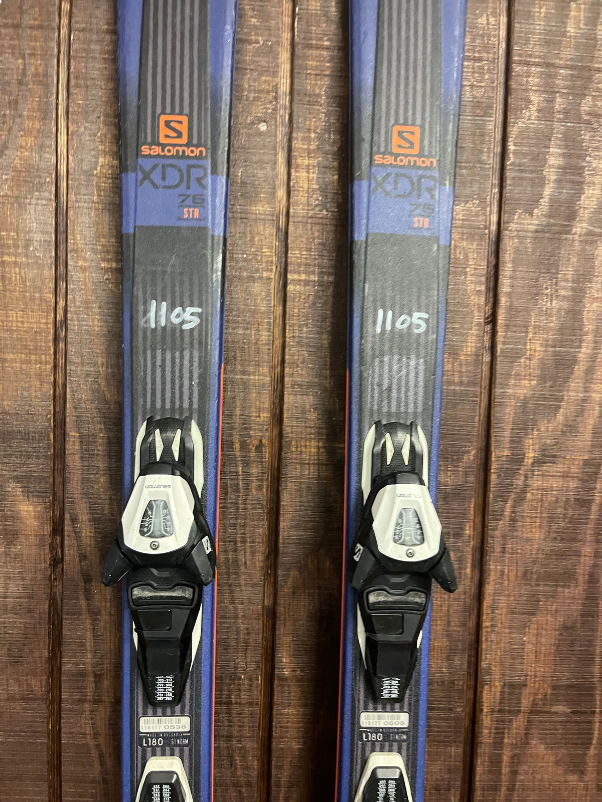 2021 Salomon XDR 76 STC Skis w/ Bindings - USED