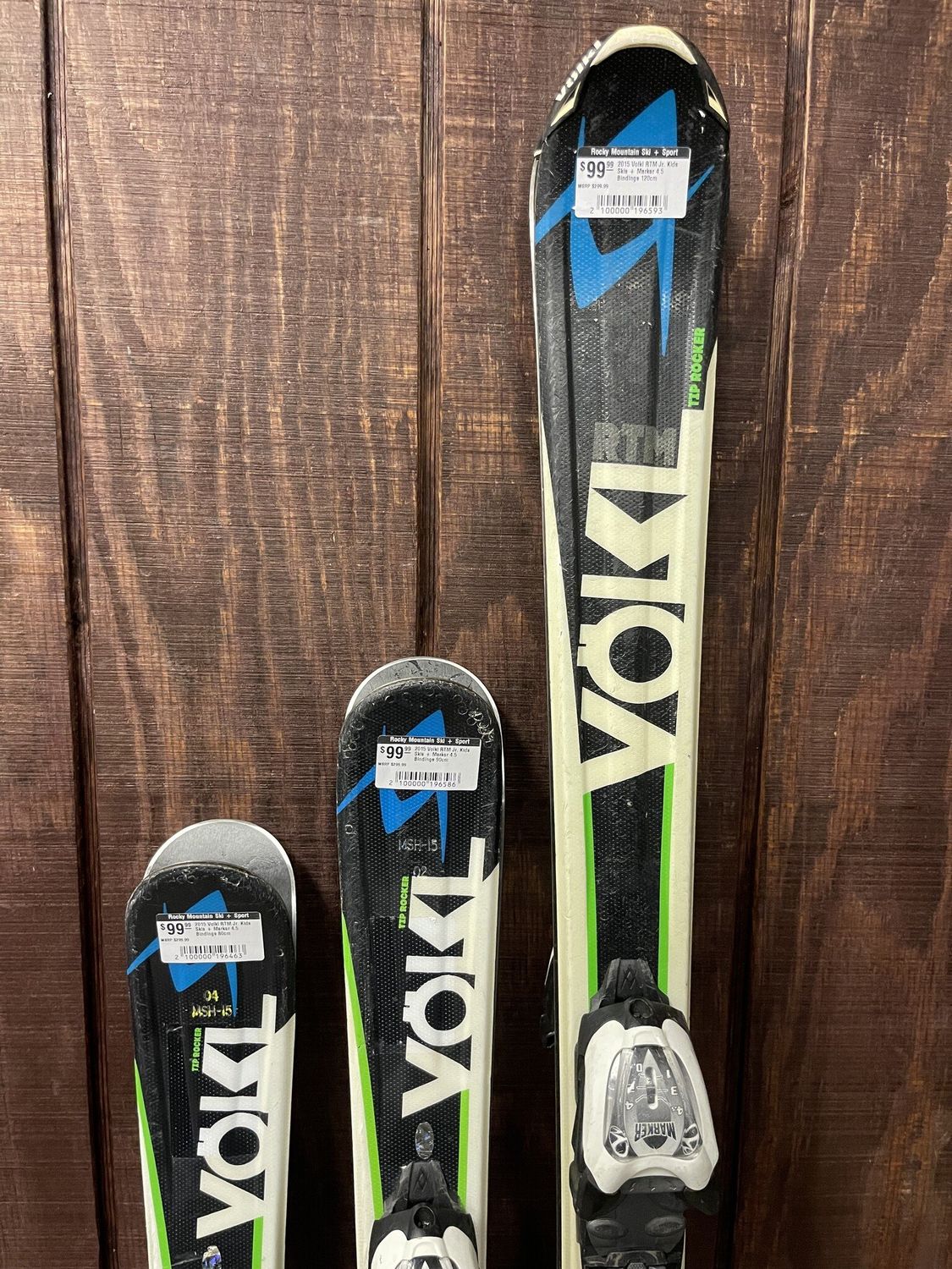2015 Volkl RTM . Kids Skis w/ Bindings - USED