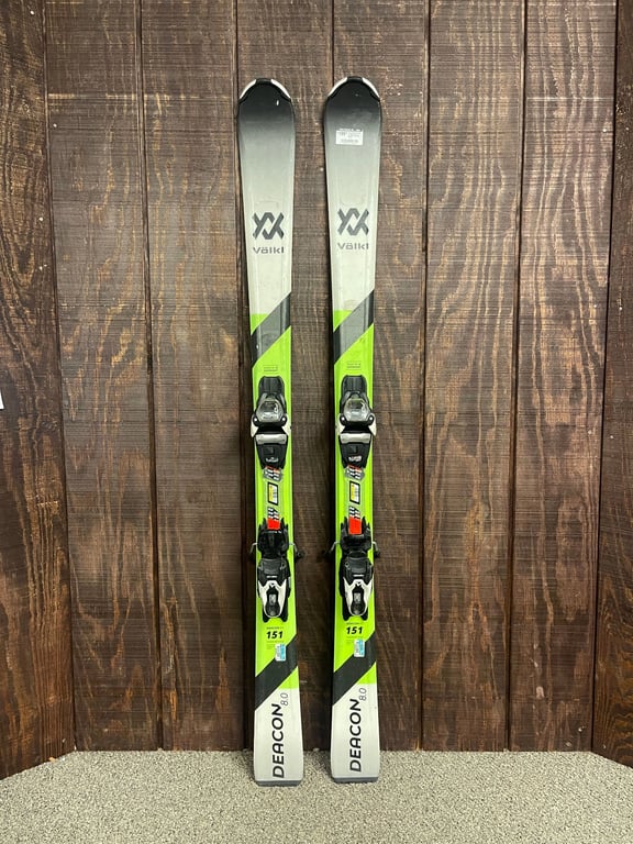 Volkl Deacon 8.0 Skis w/ Bindings - USED