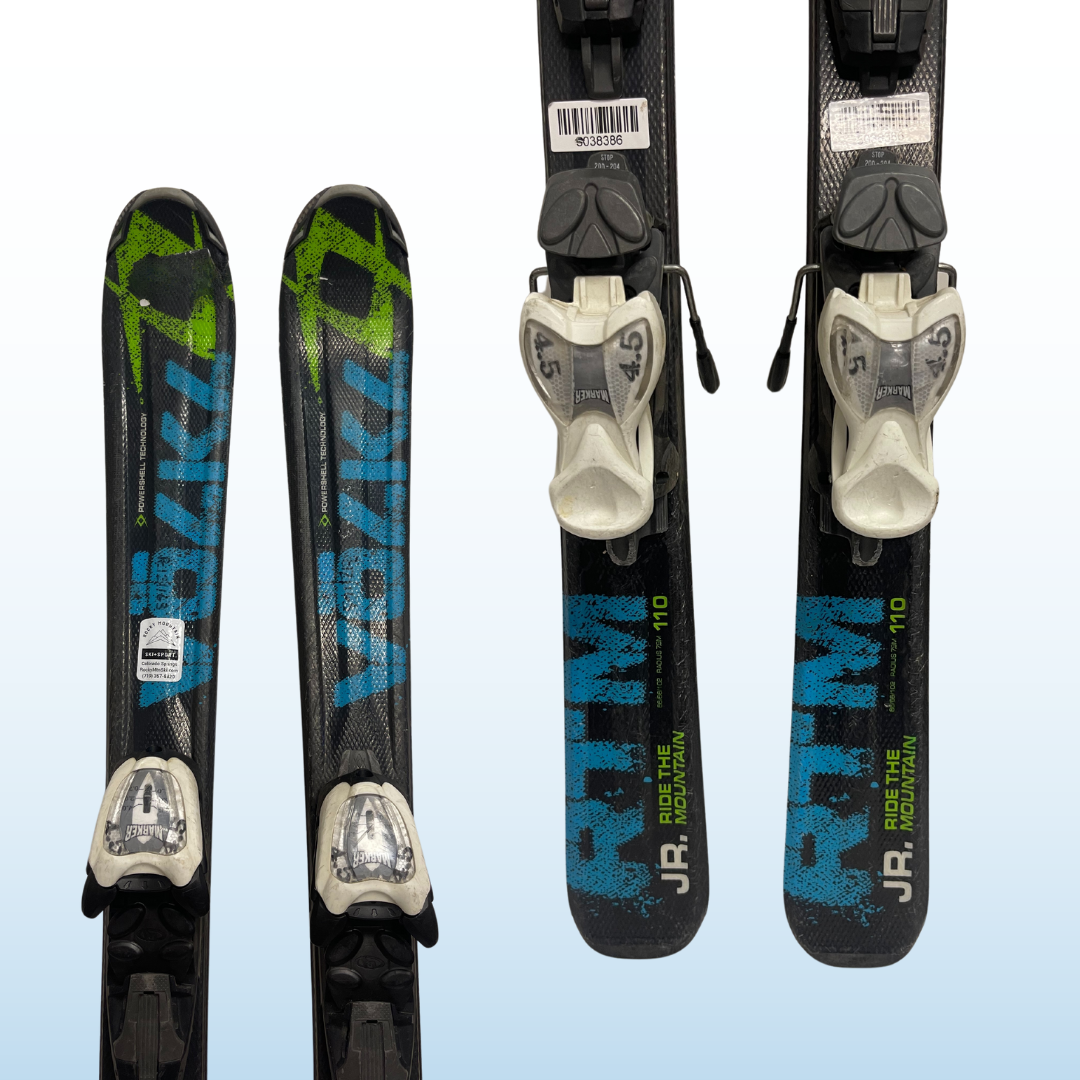 Used Volkl RTM Jr. Kids Skis + Marker 4.5 Demo Bindings