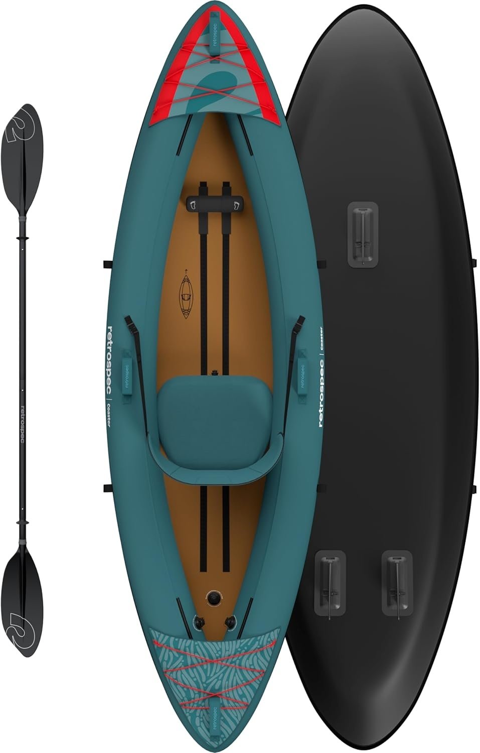NEW Retrospec Coaster Inflatable 1-Person Kayak 9'10