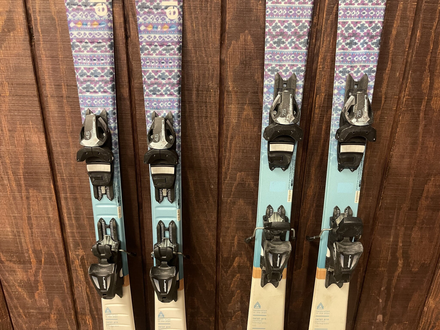 Elan Twist Pro Kids Skis, Blue + Elan Bindings