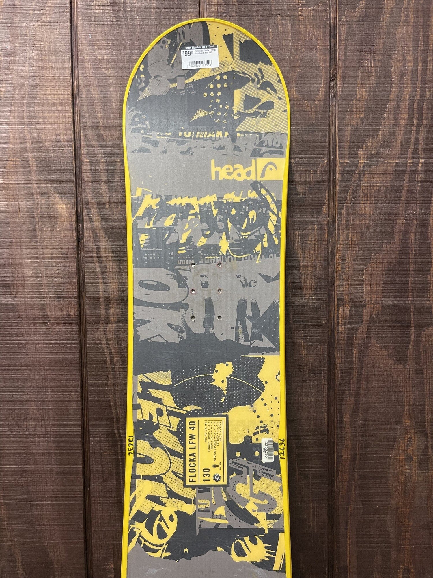 2018 Head Flocka LFW 4D Snowboard 130cm