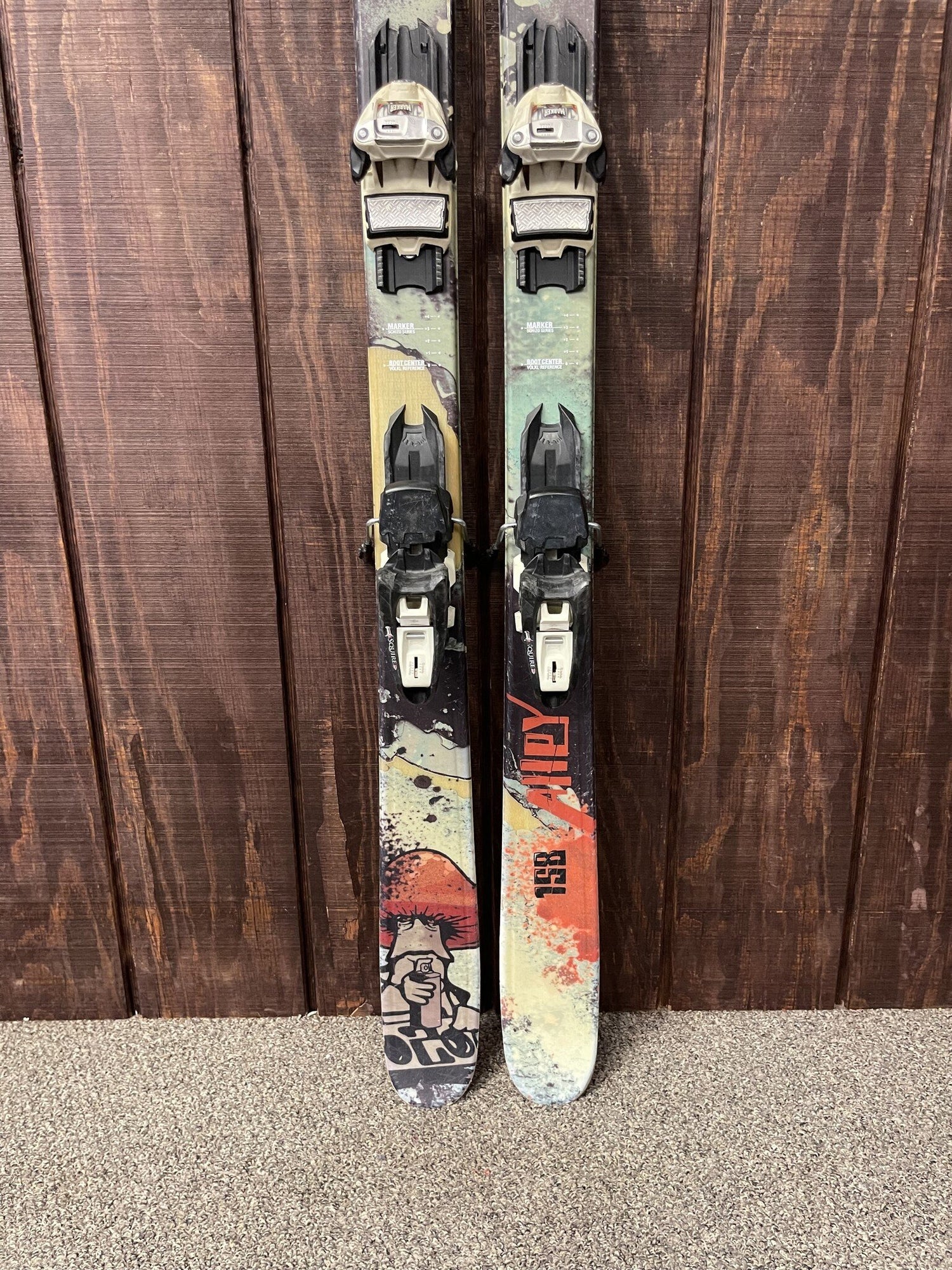 Volkl Alley Twin Tip Skis + Marker 1 Bindings, 158cm