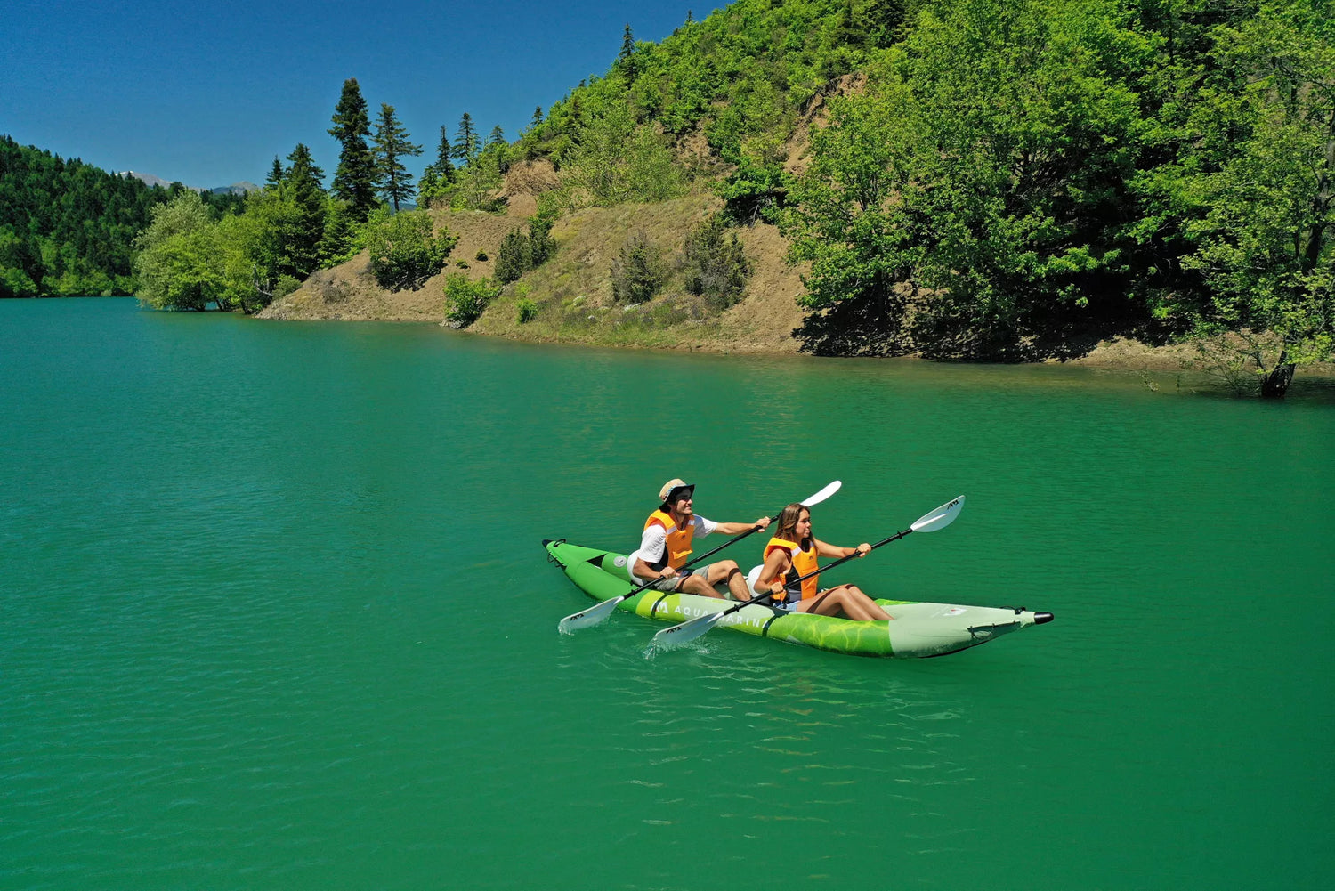NEW Betta-412 Recreational Kayak - 2 person. Inflatable deck. Kayak paddle set included.
