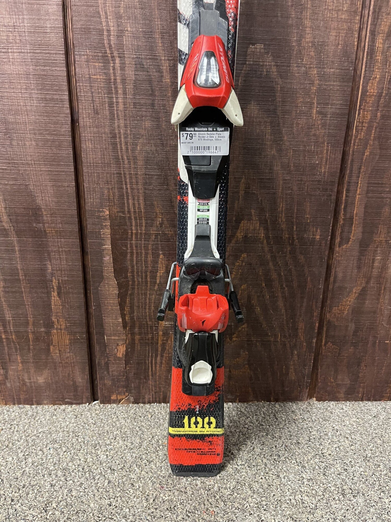 Atomic Redster Jr. Piste Rocker 100cm Skis + Atomic XTE Bindings