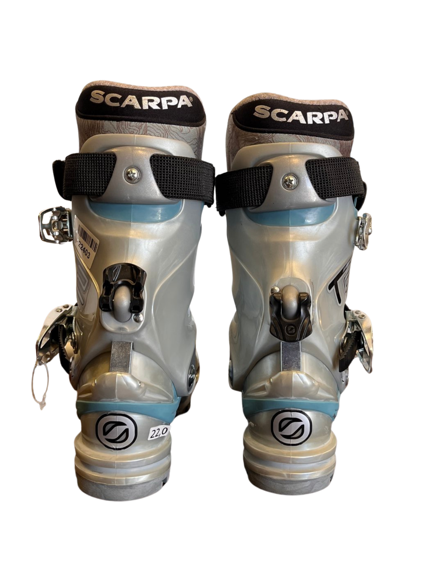 Scarpa T2 ECO Dual Density Telemark Ski Boots. Size 22
