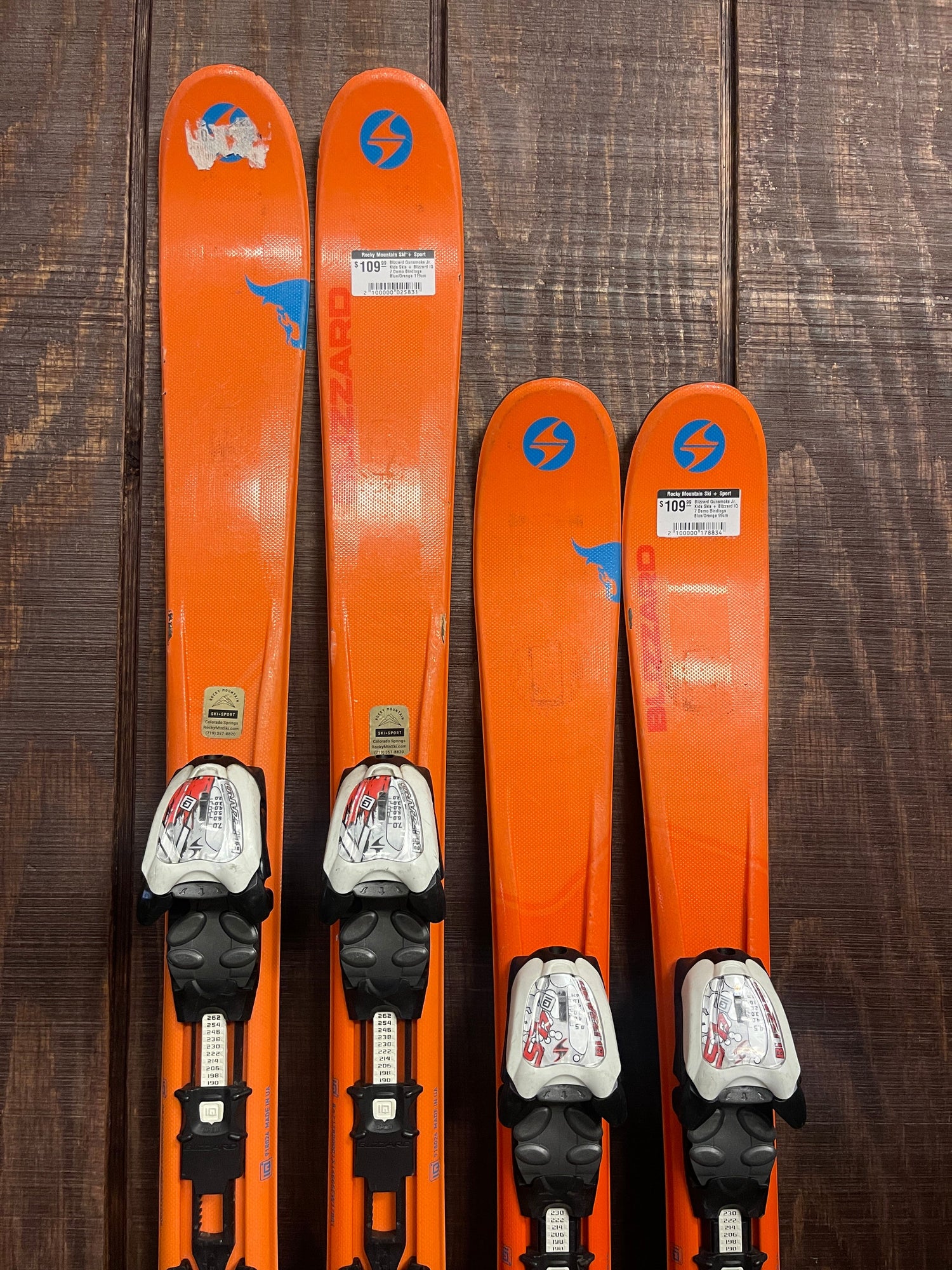 Blizzard Gunsmoke Jr. Kids Skis + Blizzard IQ 7 Demo Bindings
