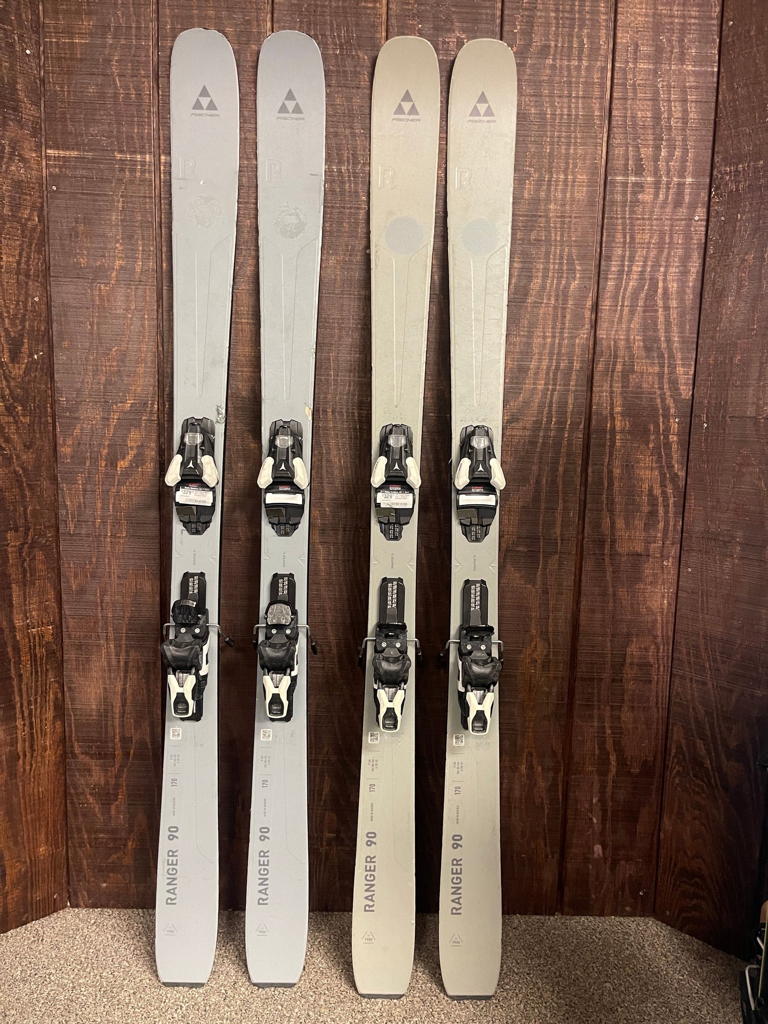 Used 2023 Fischer Ranger 90 Skis + Strive 11 Bindings