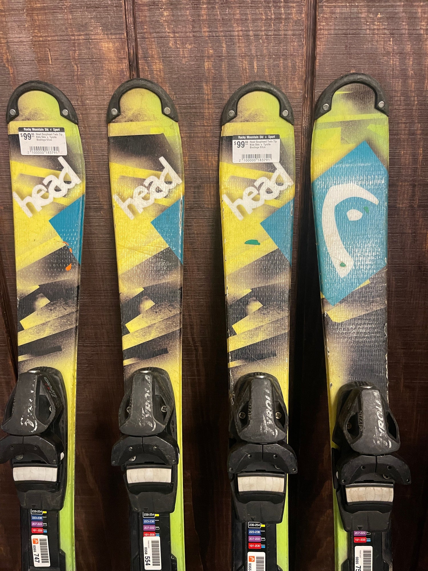 Head Souphead Twin Tip Kids Skis + Tyrolia Bindings