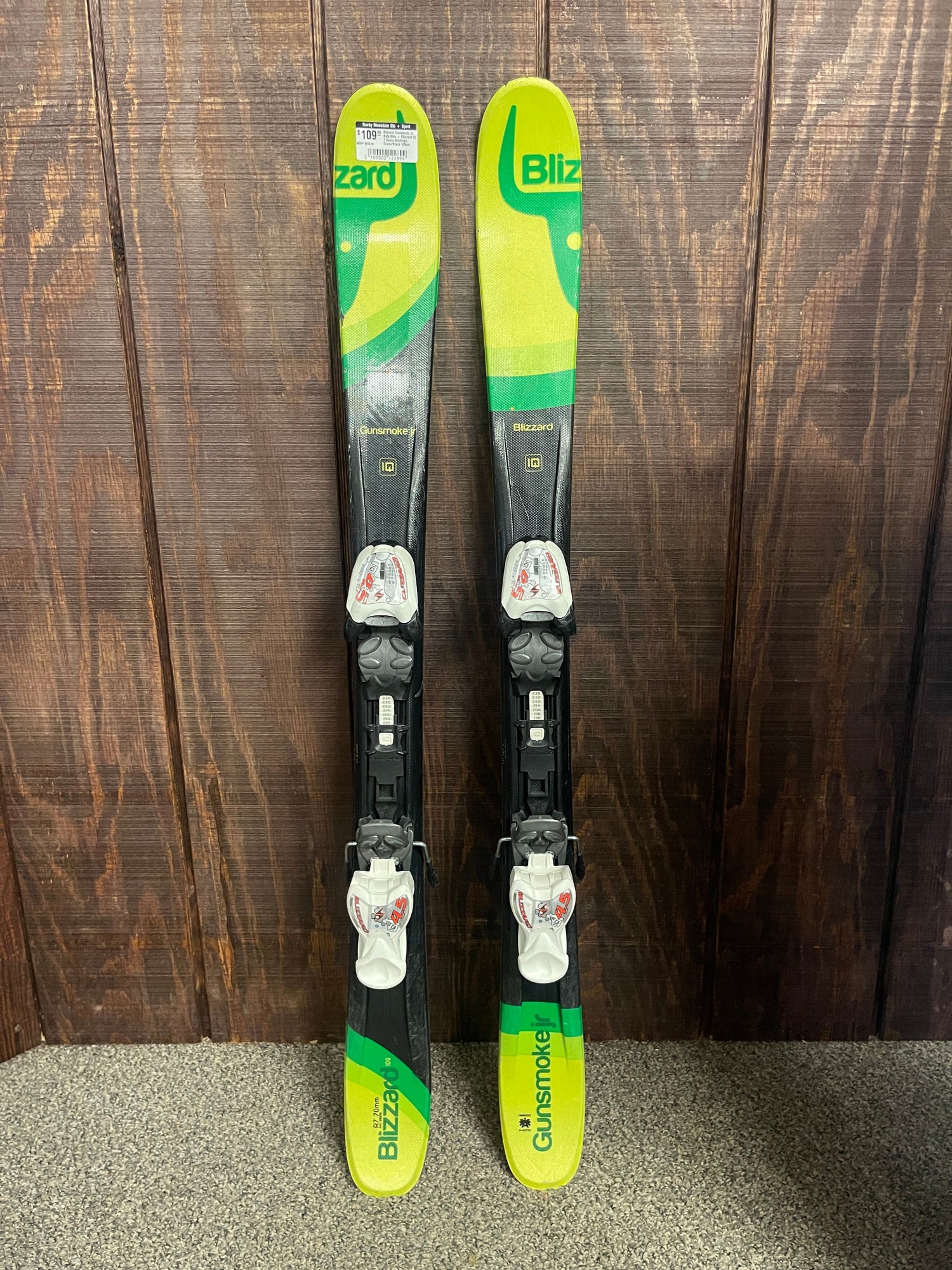 Blizzard Gunsmoke Jr. Kids Skis + Blizzard IQ 7 Demo Bindings