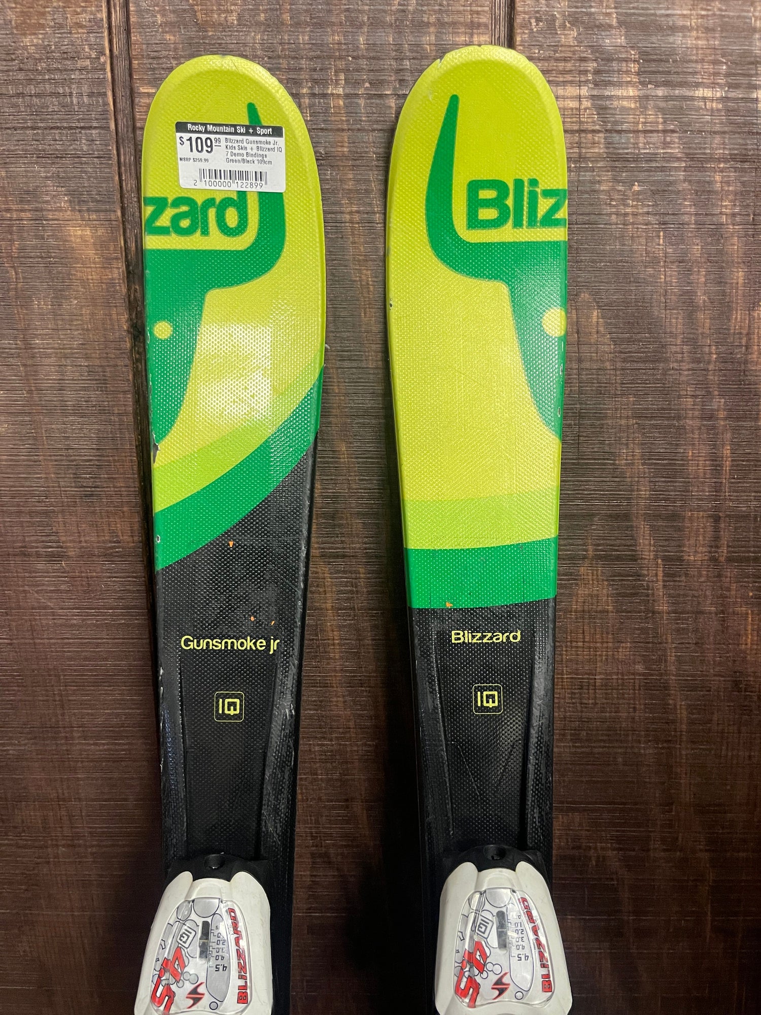 Blizzard Gunsmoke Jr. Kids Skis + Blizzard IQ 7 Demo Bindings