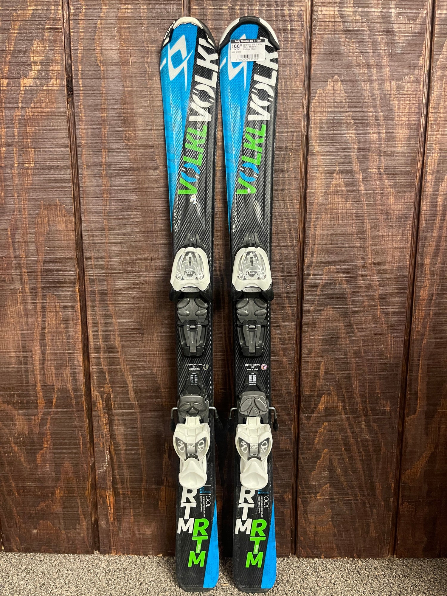 2016 Volkl RTM Jr. Kids Skis + Marker 4.5 Bindings