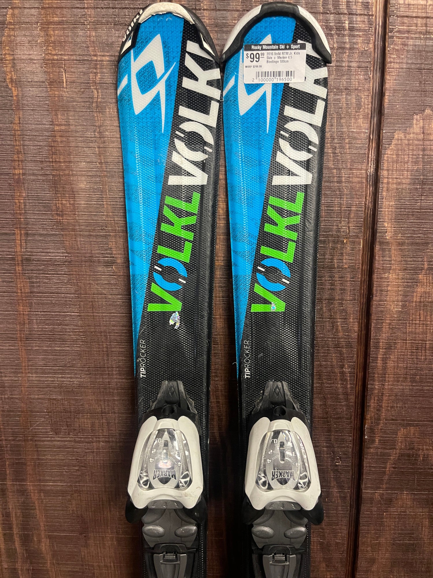 2016 Volkl RTM Jr. Kids Skis + Marker 4.5 Bindings