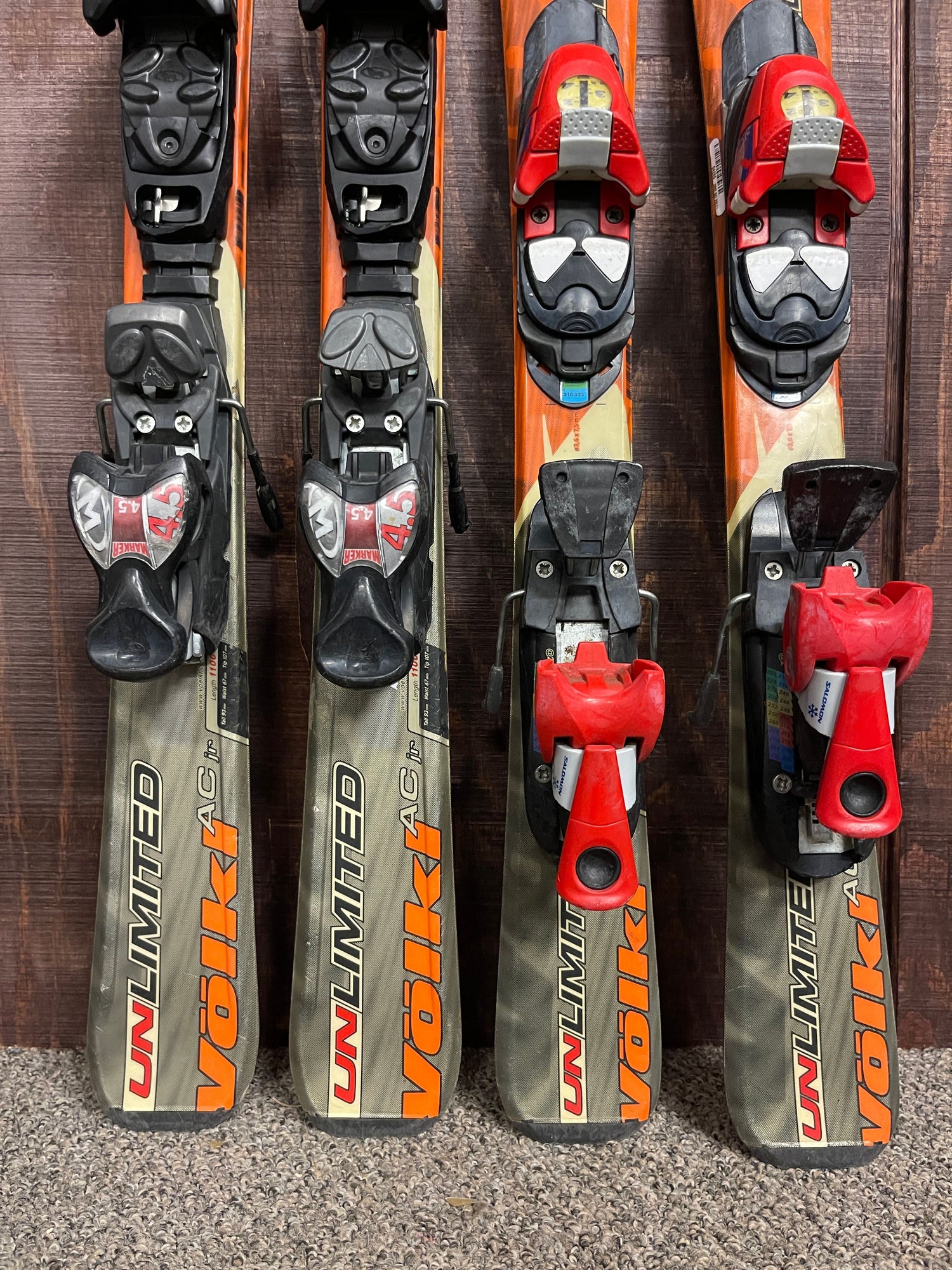 Volkl Unlimited Kids Skis +Marker M 4.5 Bindings