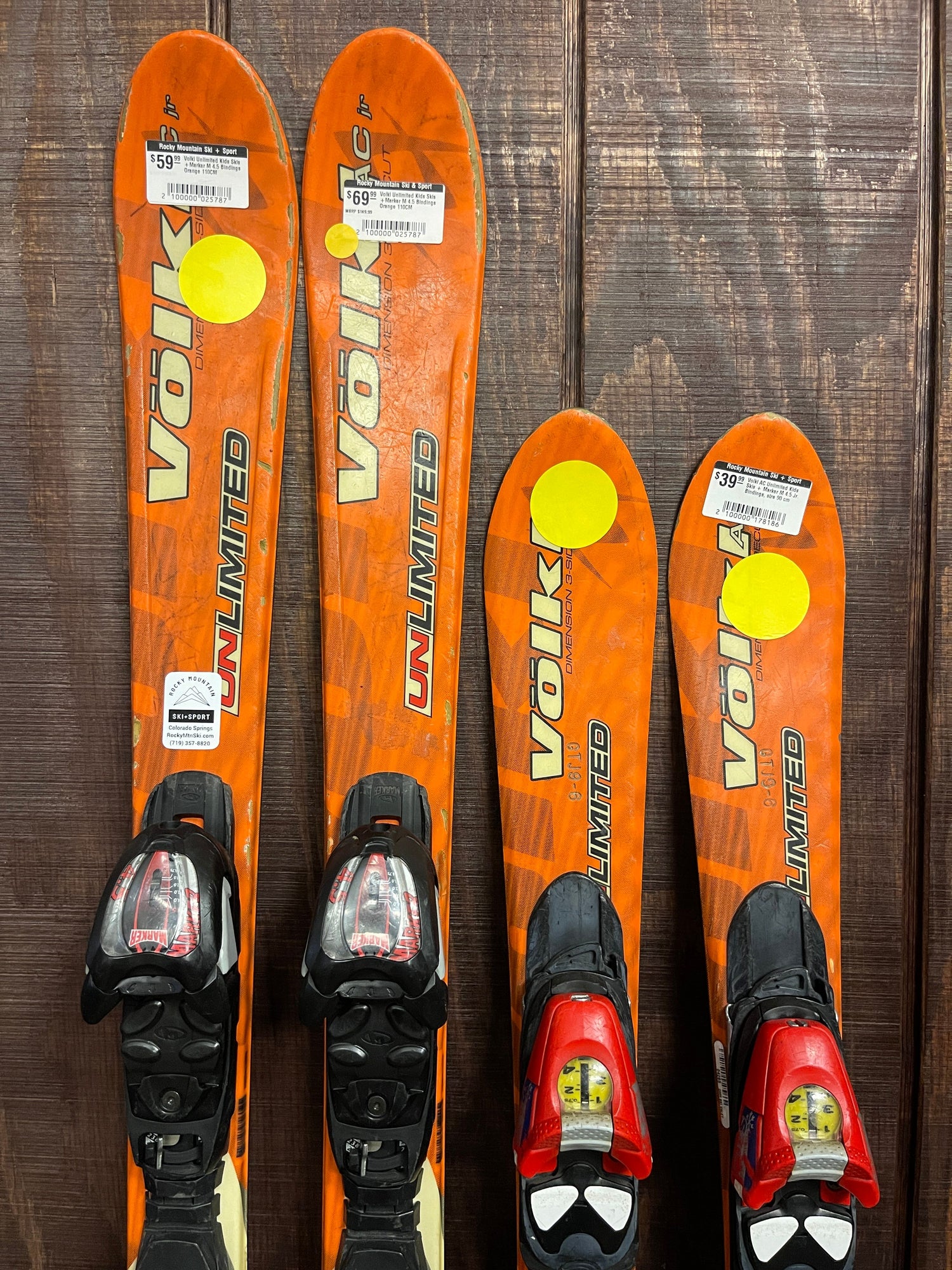 Volkl Unlimited Kids Skis +Marker M 4.5 Bindings