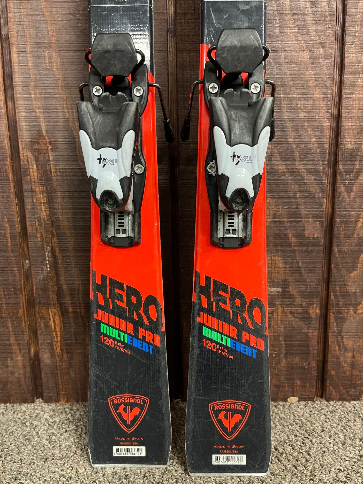 Rossignol Hero Jr Pro Kids Race Skis + Look Team 4 Bindings