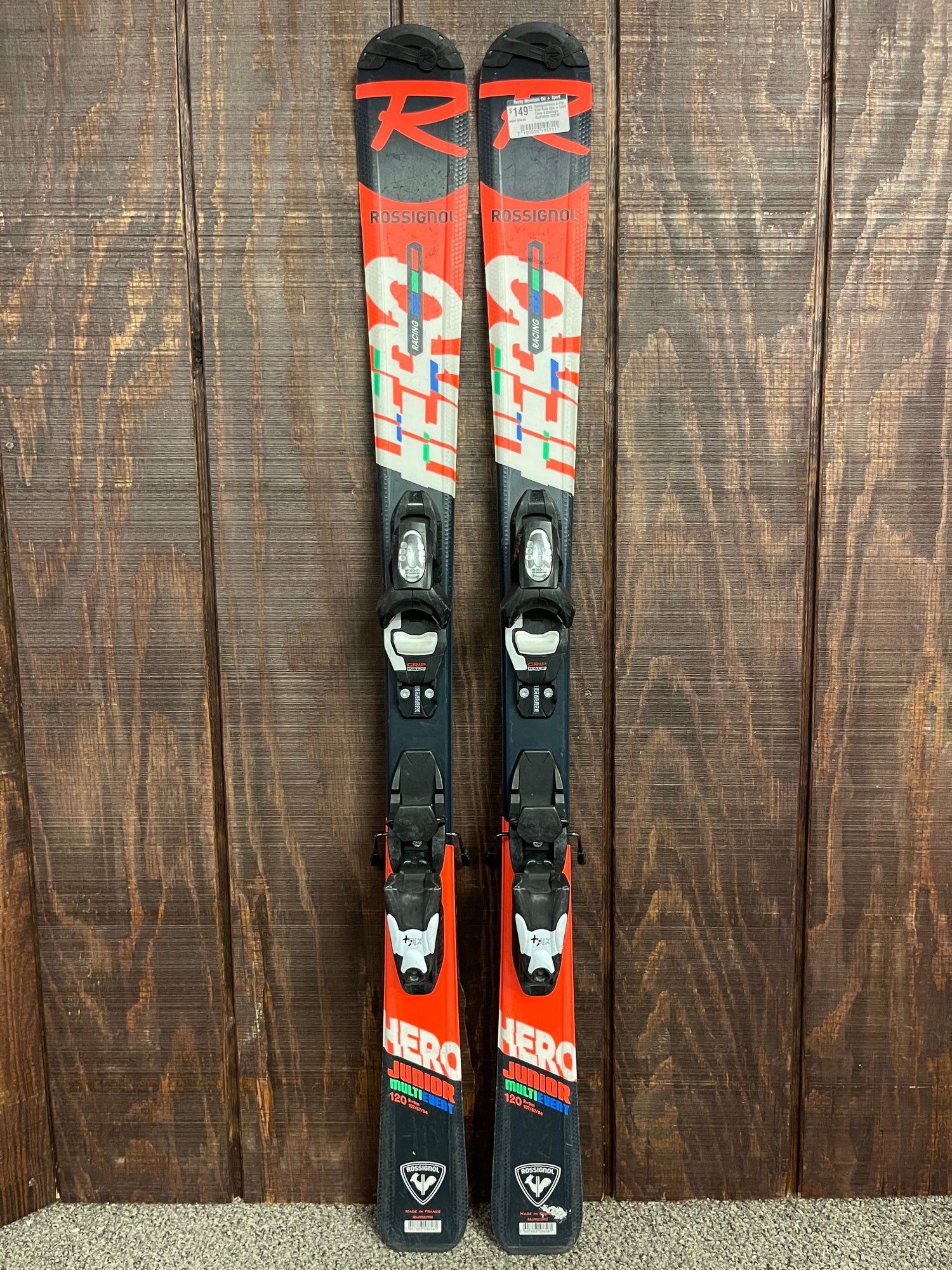 Rossignol Hero Jr Pro Kids Race Skis + Look Team 4 Bindings
