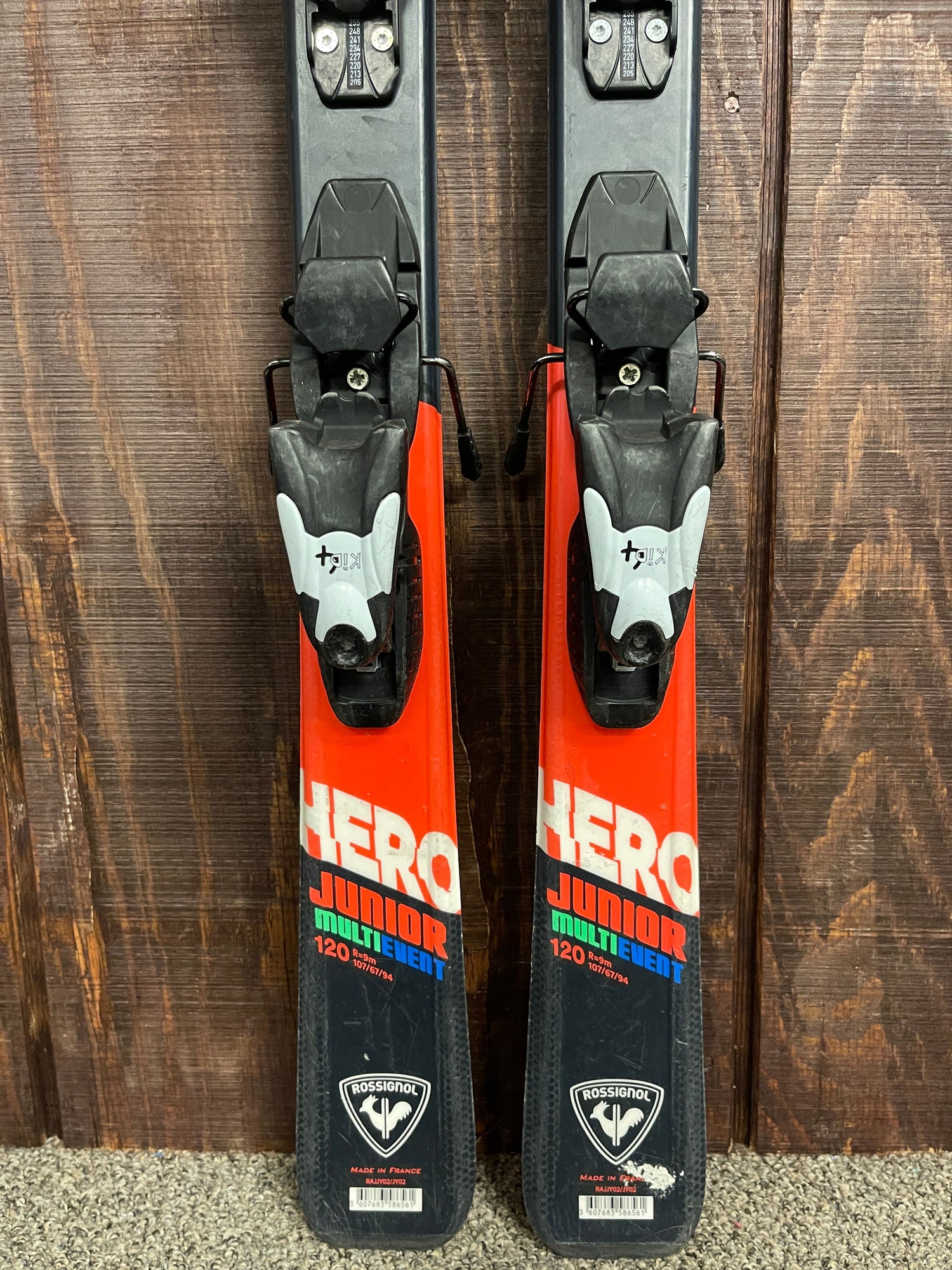 Rossignol Hero Jr Pro Kids Race Skis + Look Team 4 Bindings